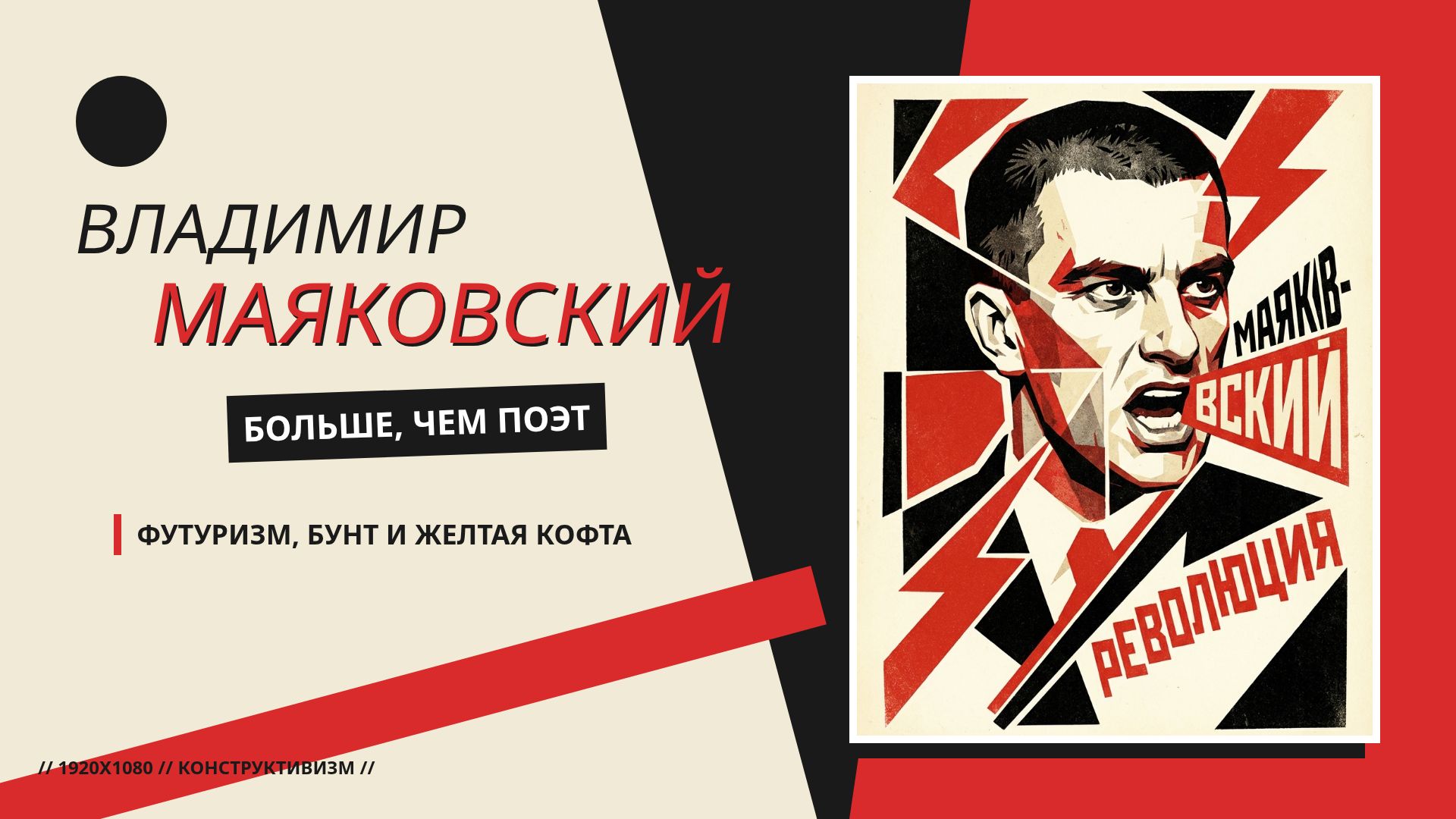 Маяковский: футуризм, бунт и поэзия (презентация)