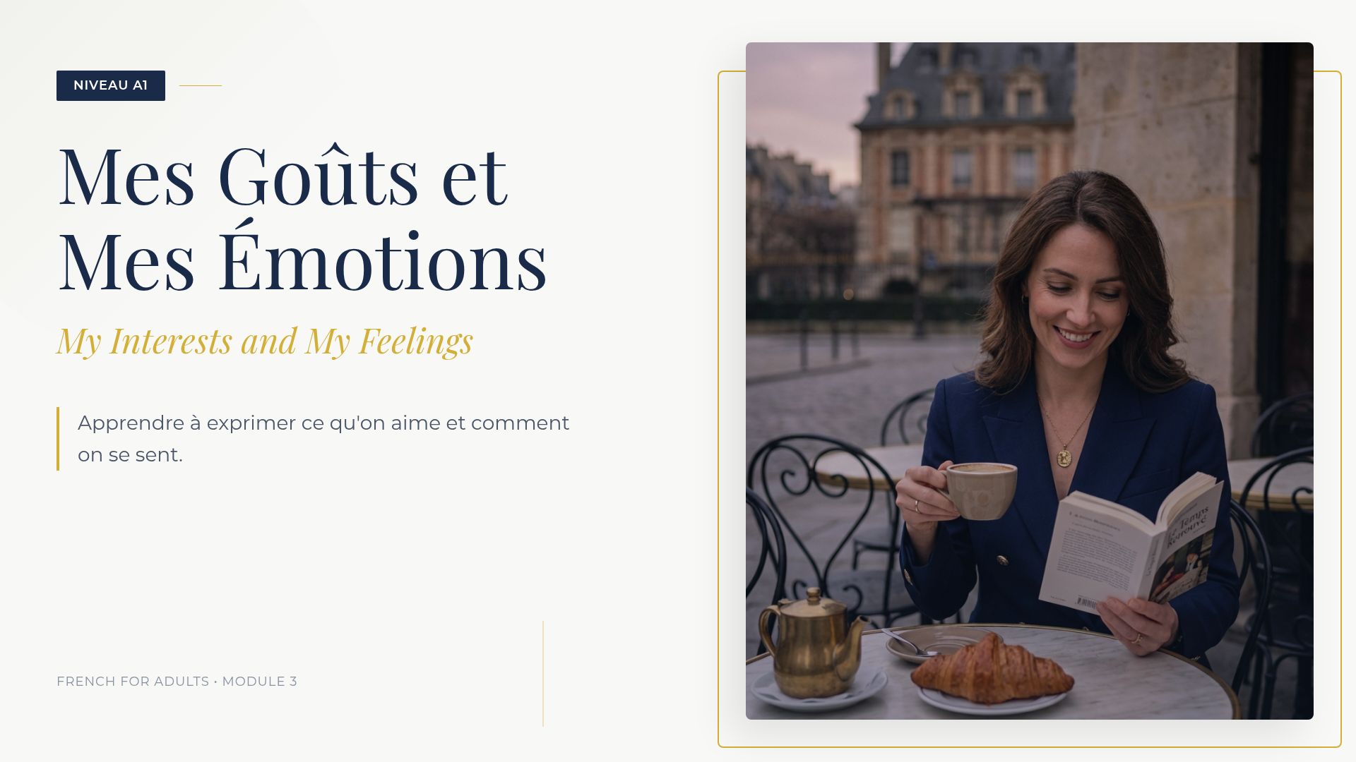 French A1: Expressing Interests & Emotions Guide