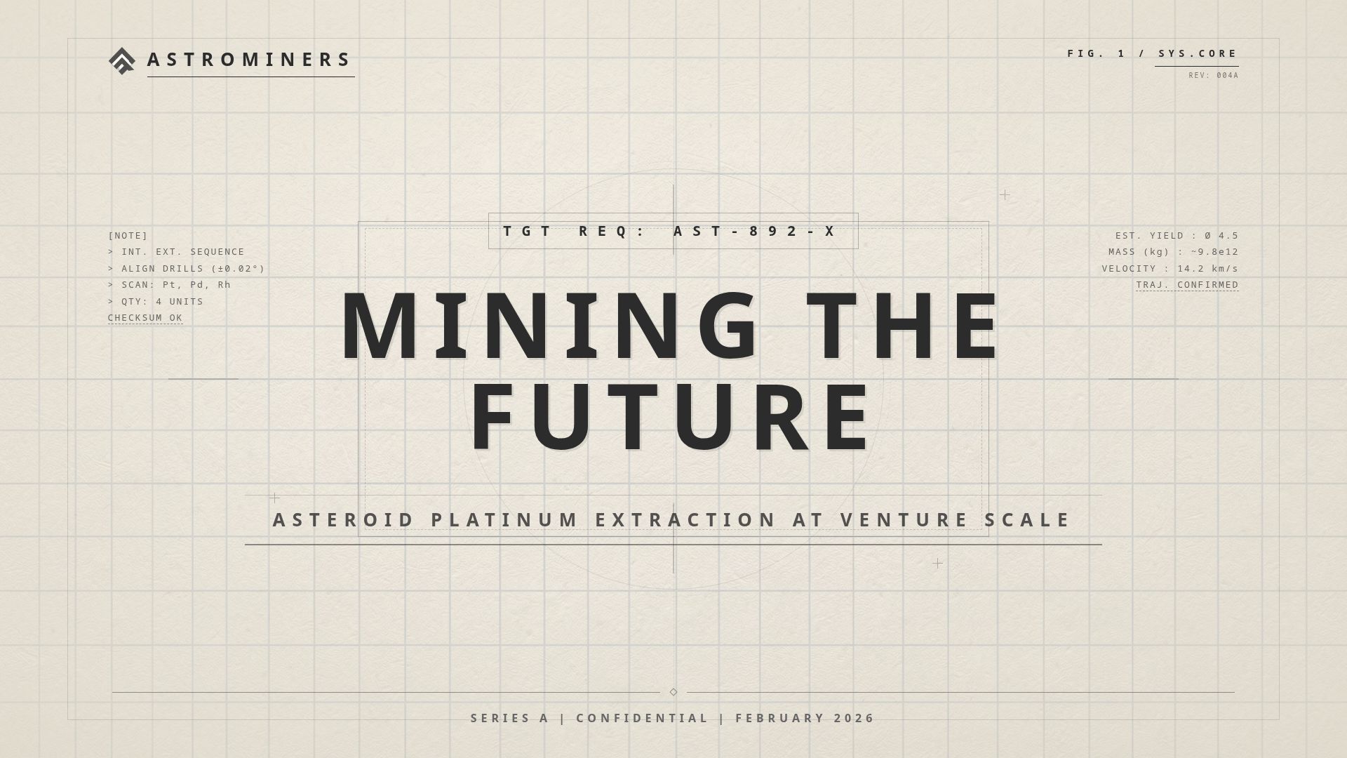 AstroMiners: Asteroid Platinum Mining Venture Scale Deck