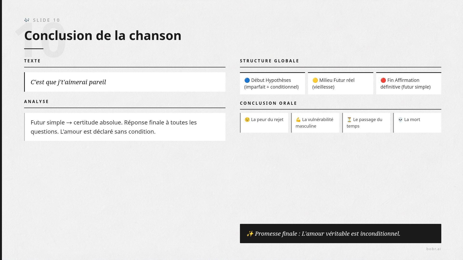 Analyse de J't'aimerai pareil : Amour et Temps