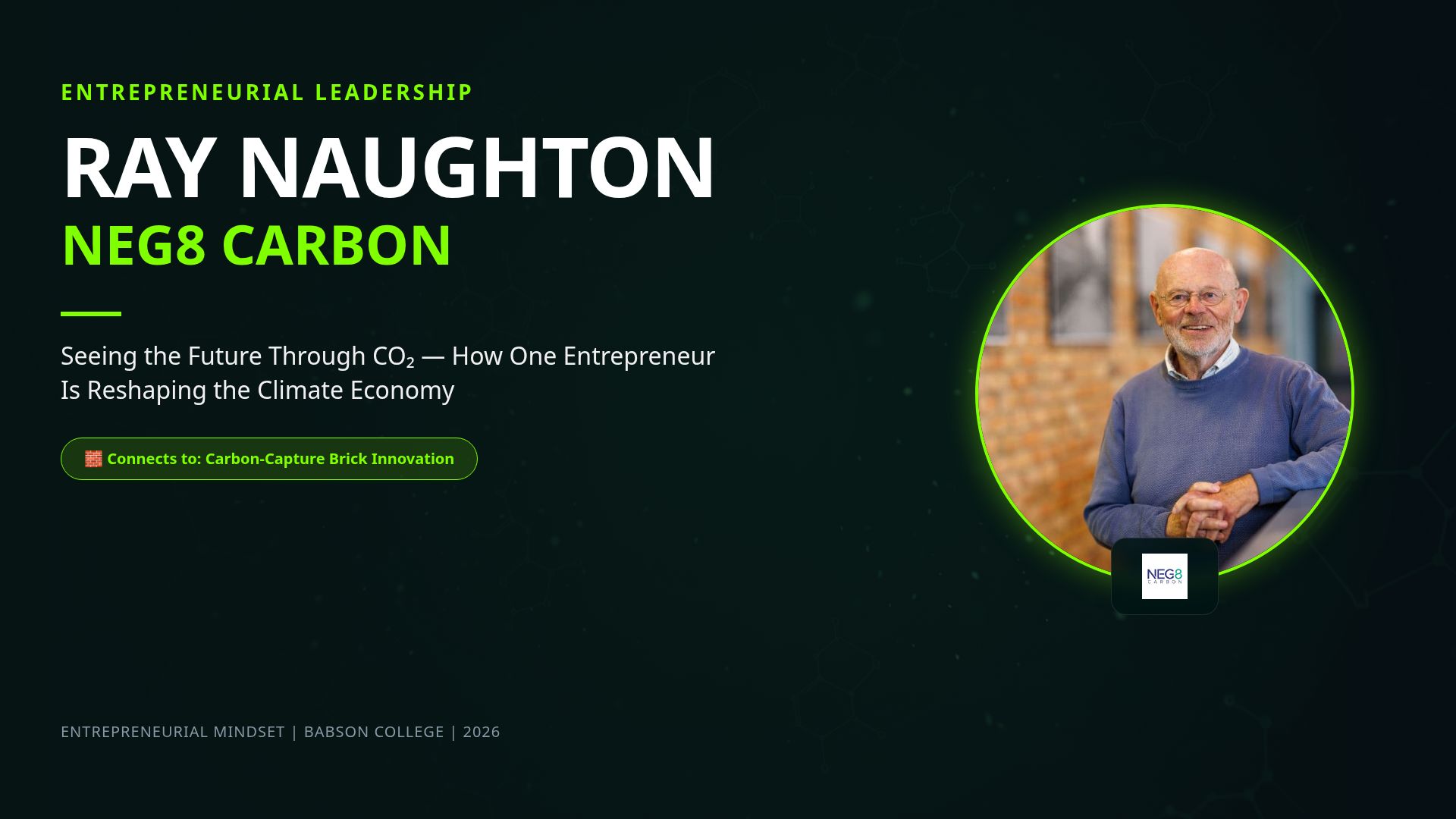 Ray Naughton & NEG8 Carbon: Leading the Climate Economy