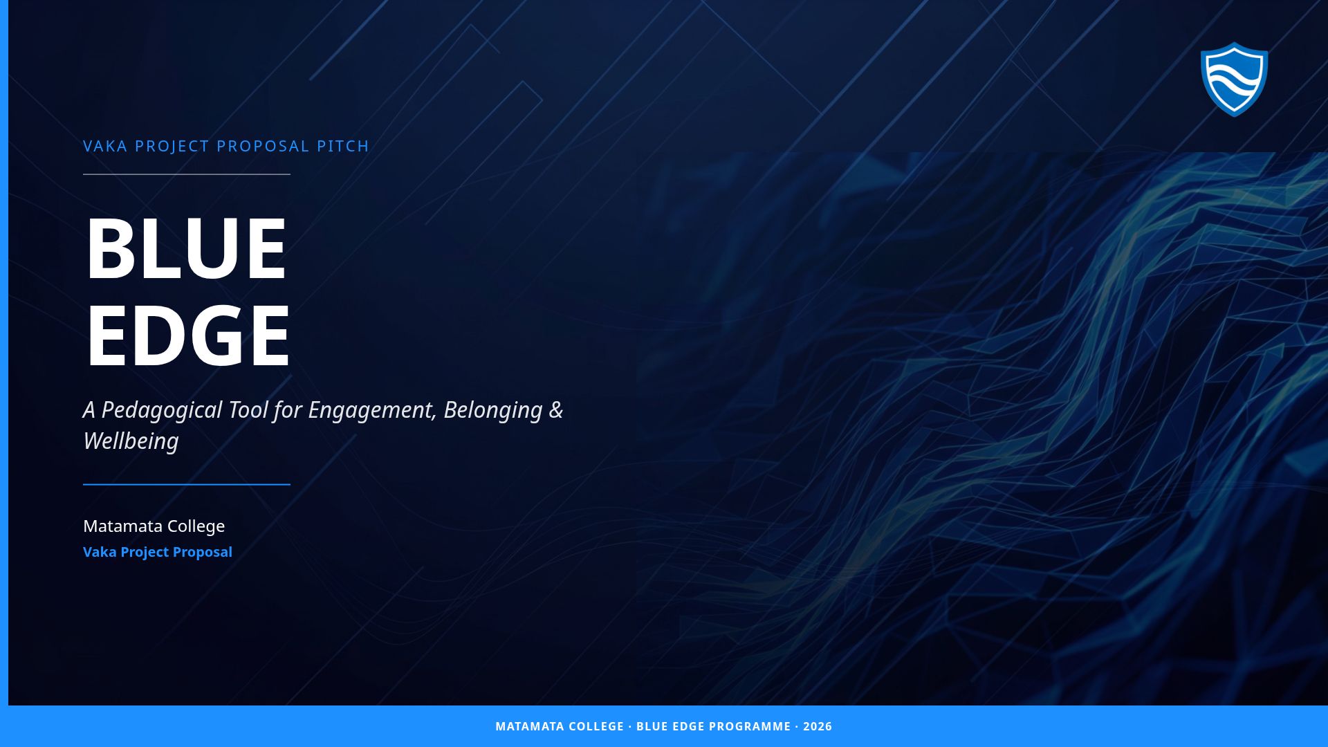 Blue Edge: Pedagogical Intervention for Student Wellbeing