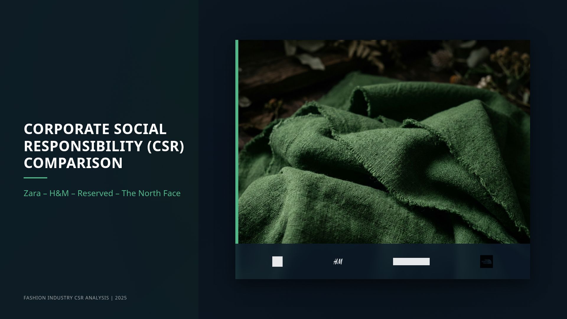 Fashion CSR Analysis 2025: Zara, H&M, Reserved & North Face