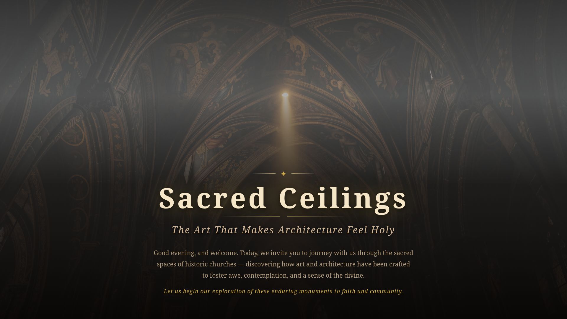 Sacred Ceilings: Art and Architecture in Historic Churches