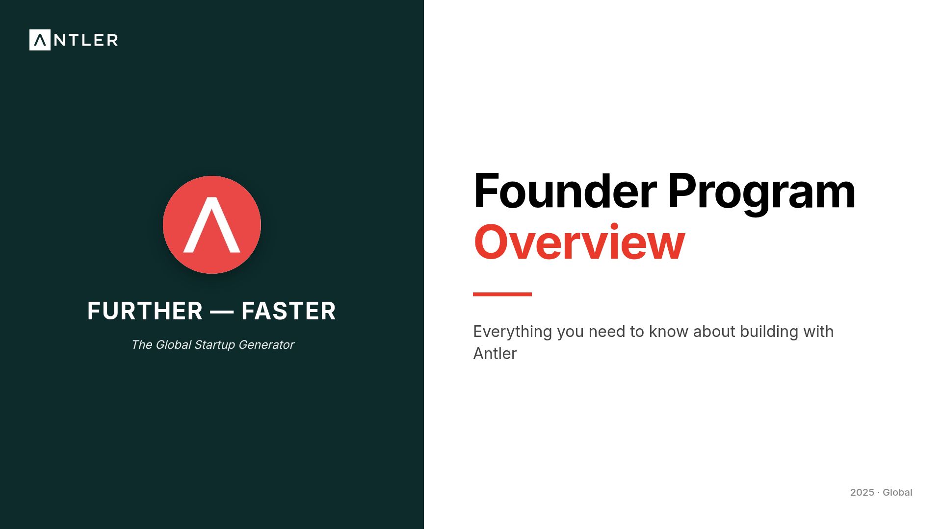 Antler Founder Program Overview 2025 | Global Startup VC