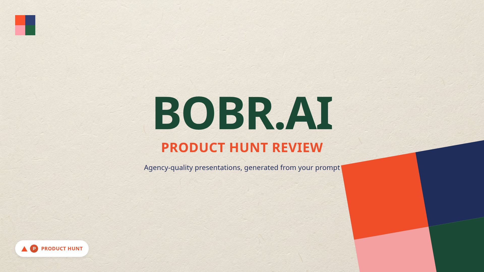 Bobr.AI Product Hunt Review: AI Presentation Tool