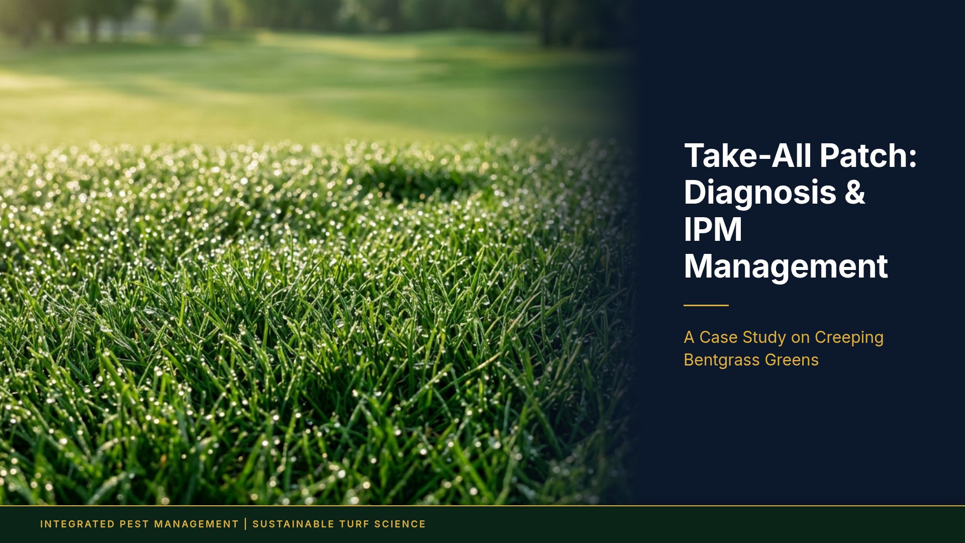 Take-All Patch Diagnosis & IPM Management for Turf