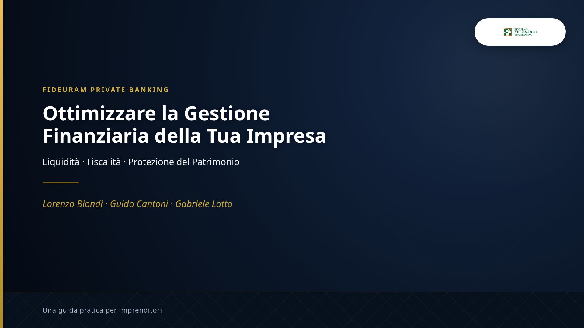Ottimizzare la Gestione Finanziaria dell'Impresa - Fideuram