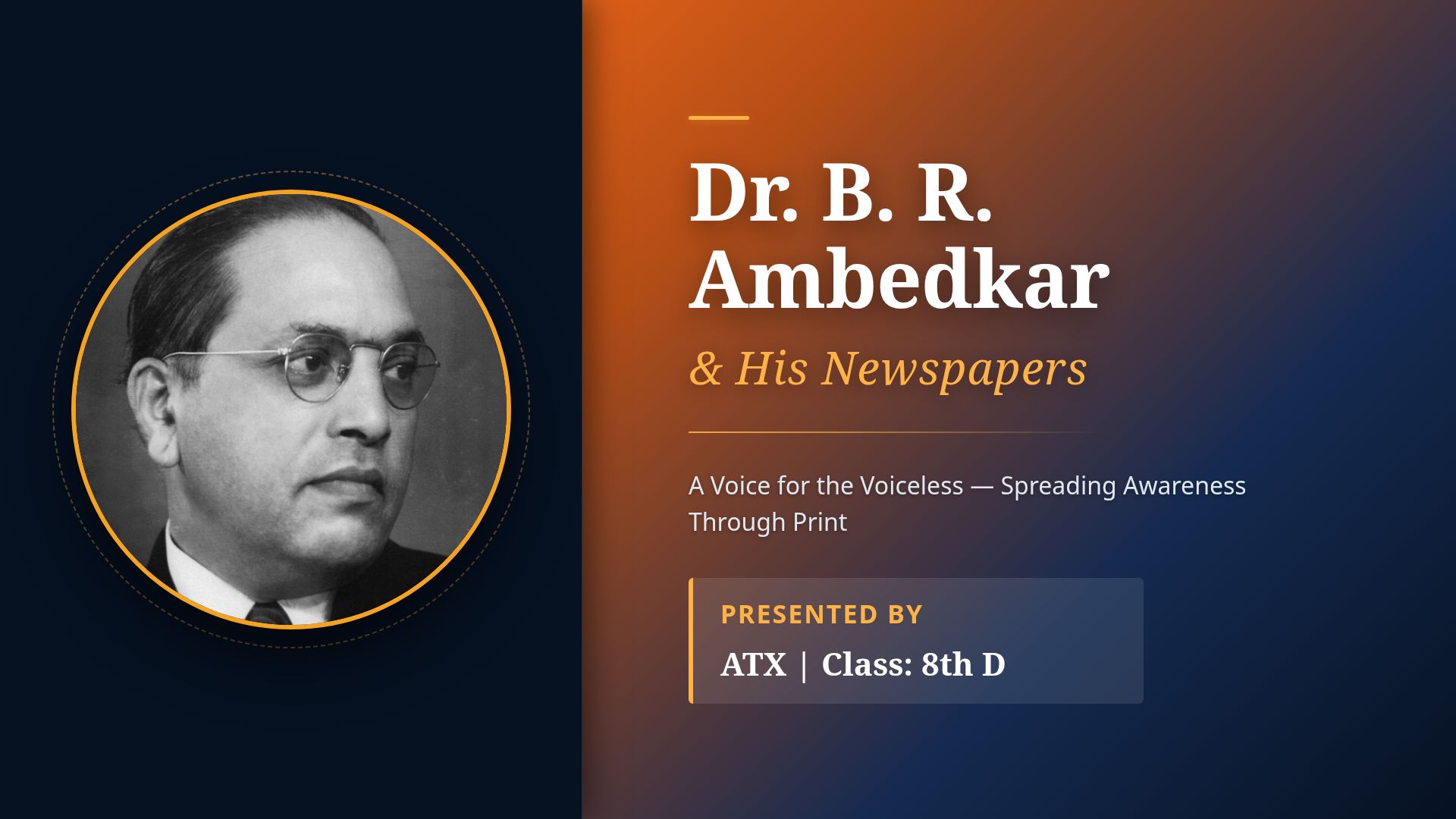 Dr. B. R. Ambedkar: Journalism for Social Justice & Equality