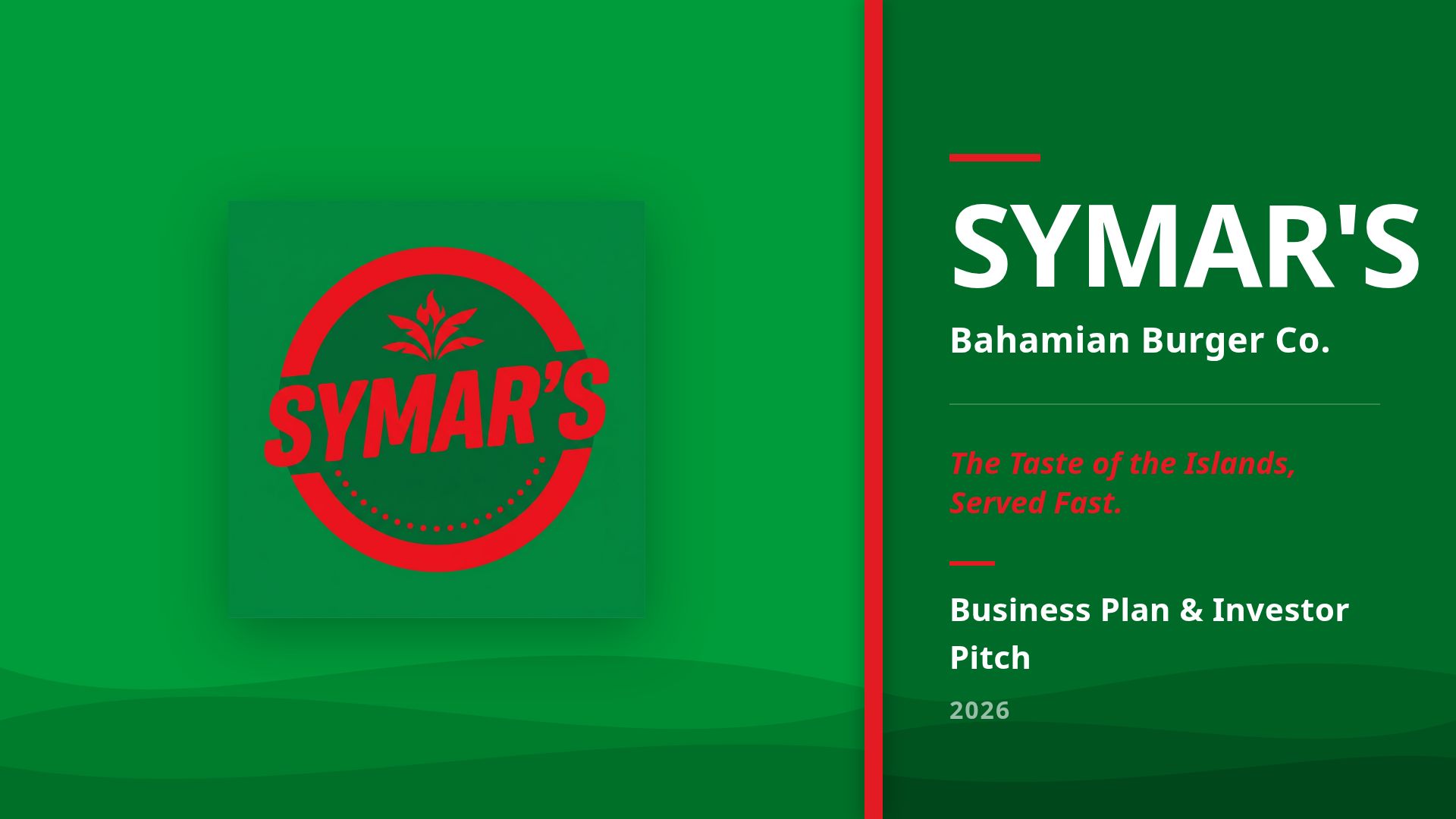 Symar's Bahamian Burger Co. Pitch Deck & Business Plan