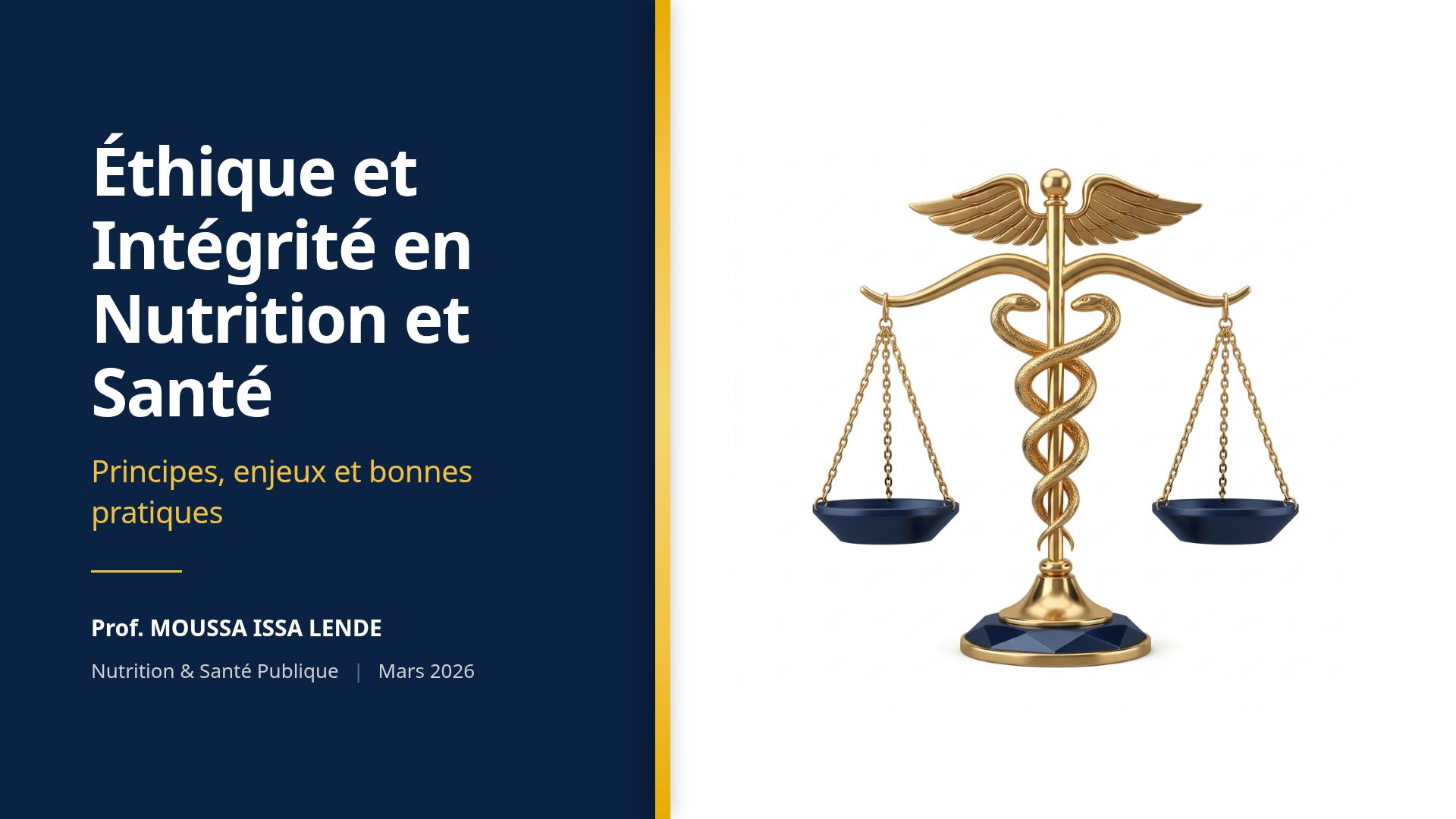 Éthique et Intégrité en Nutrition et Santé Publique