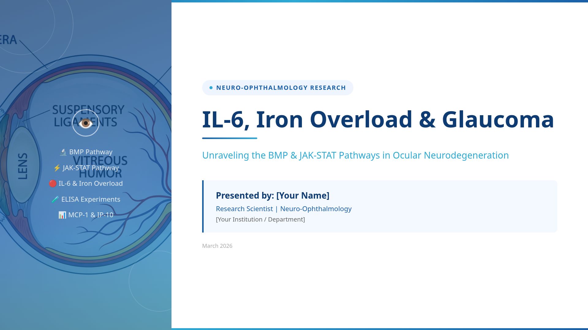 Mechanisms of Glaucoma: IL-6, Iron Overload & BMP Pathways