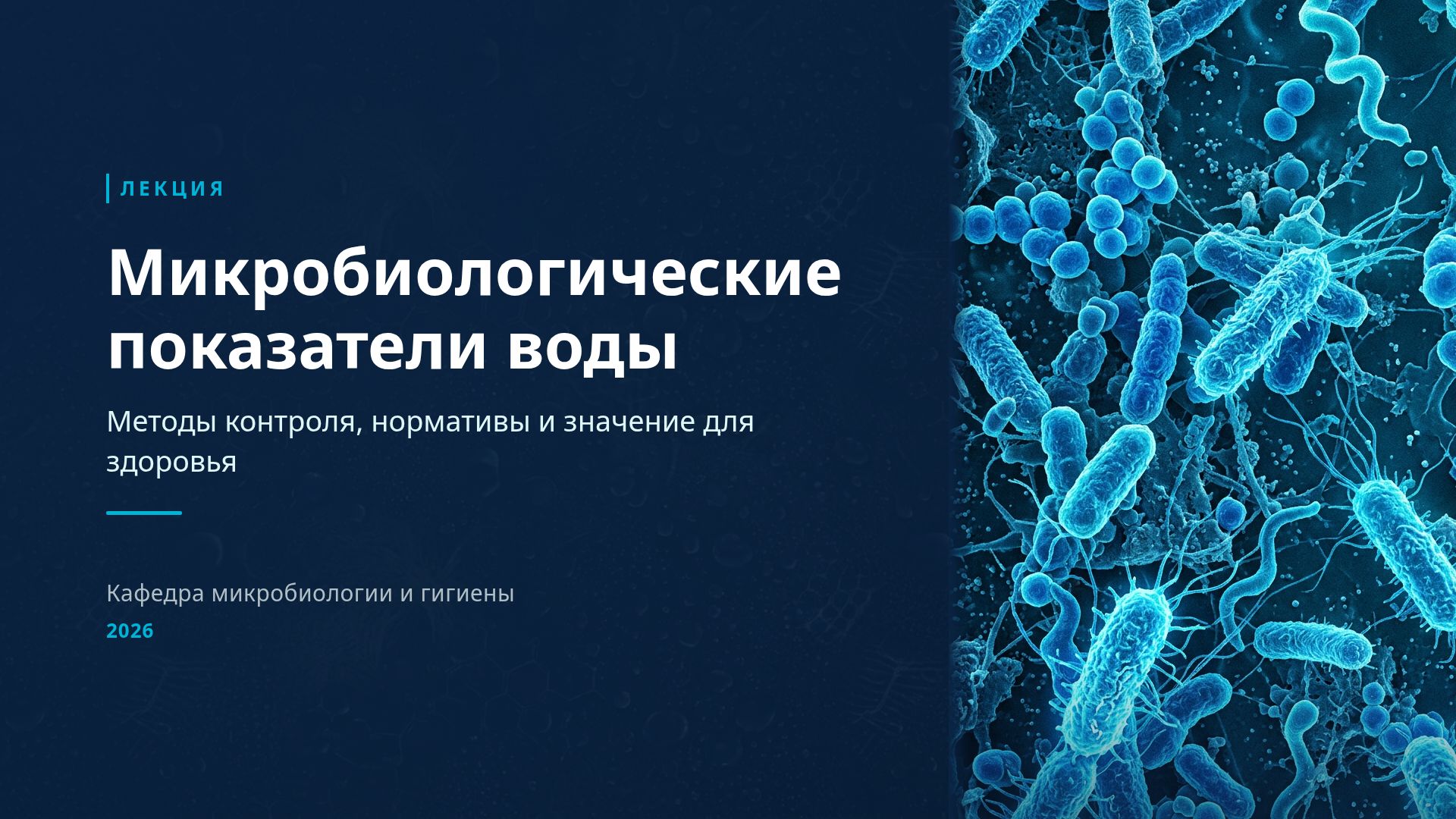 Микробиология воды: нормативы СанПиН и методы контроля