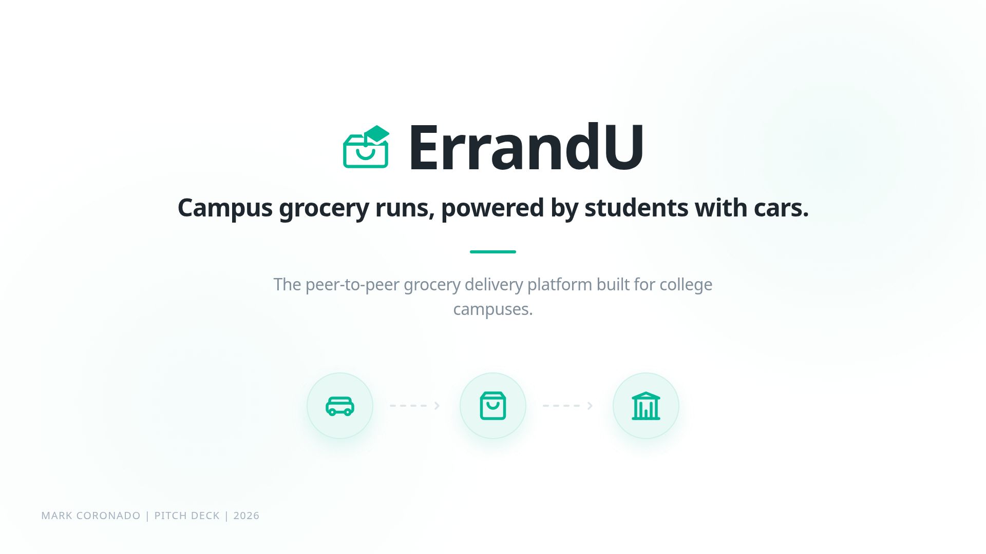 ErrandU Pitch Deck: Peer-to-Peer Campus Grocery Delivery