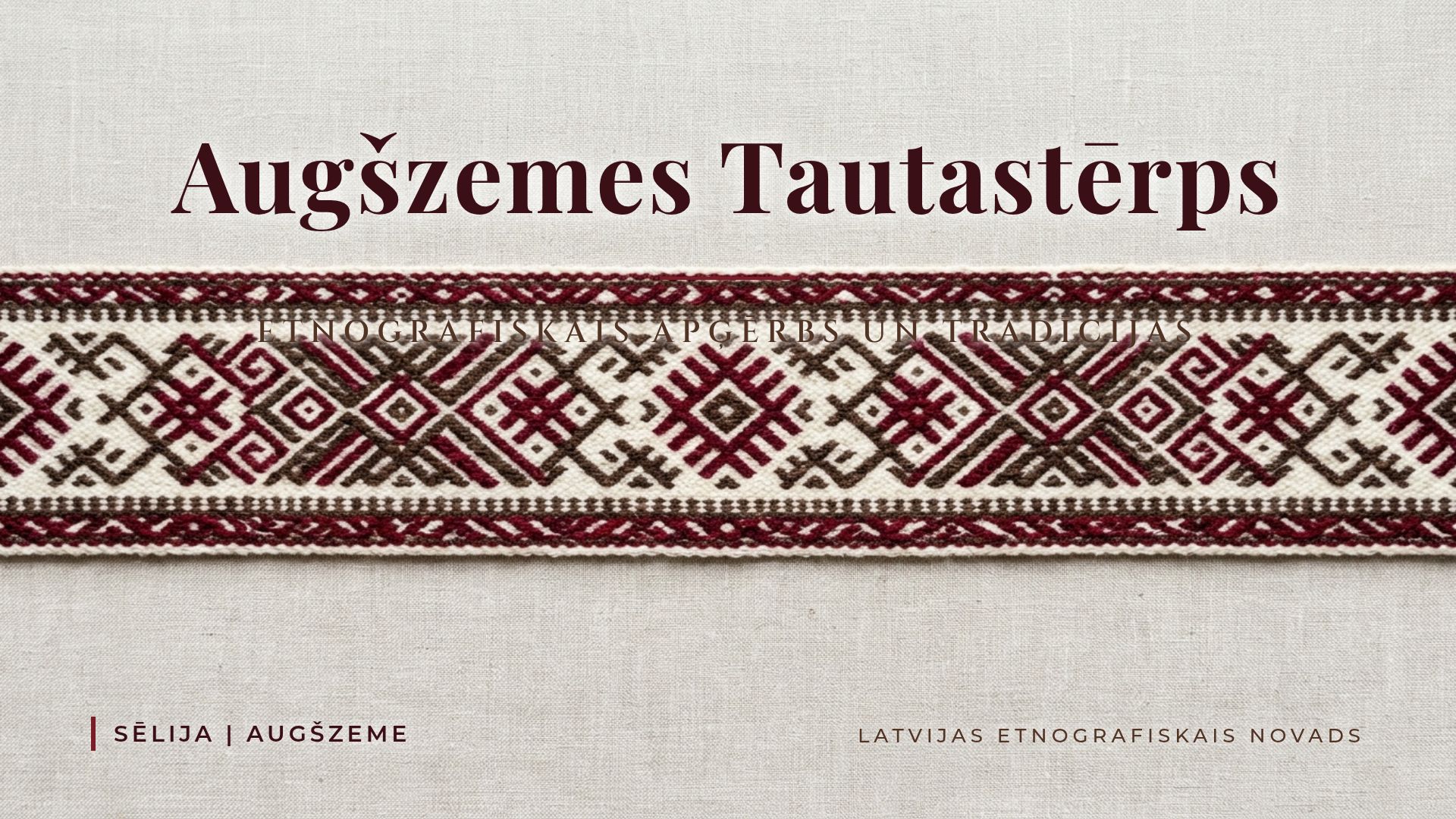 Augšzemes Tautastērps: Sēlijas Etnogrāfiskais Apģērbs