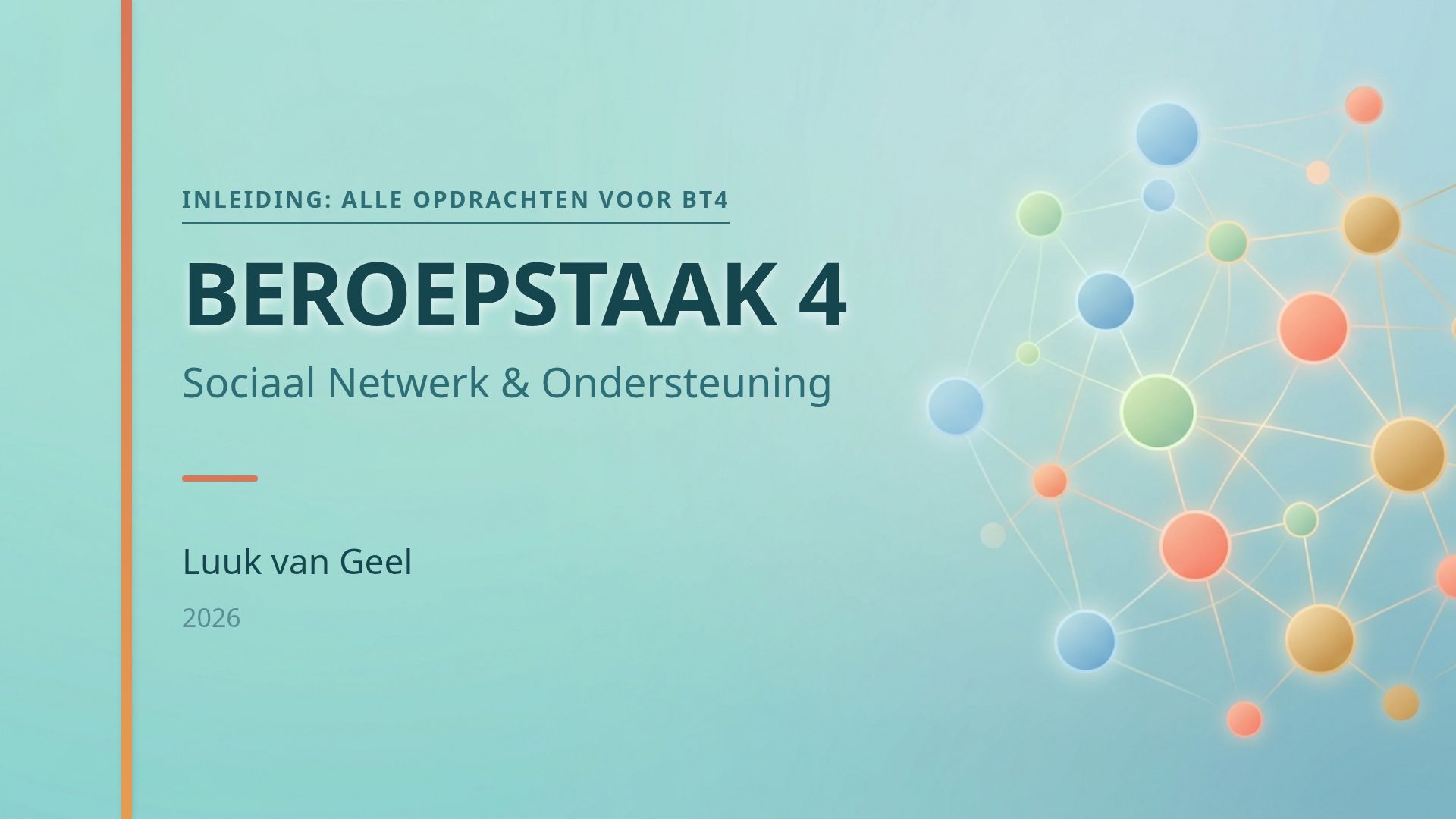 Sociaal Netwerk & Ondersteuning in de Zorg | Beroepstaak 4