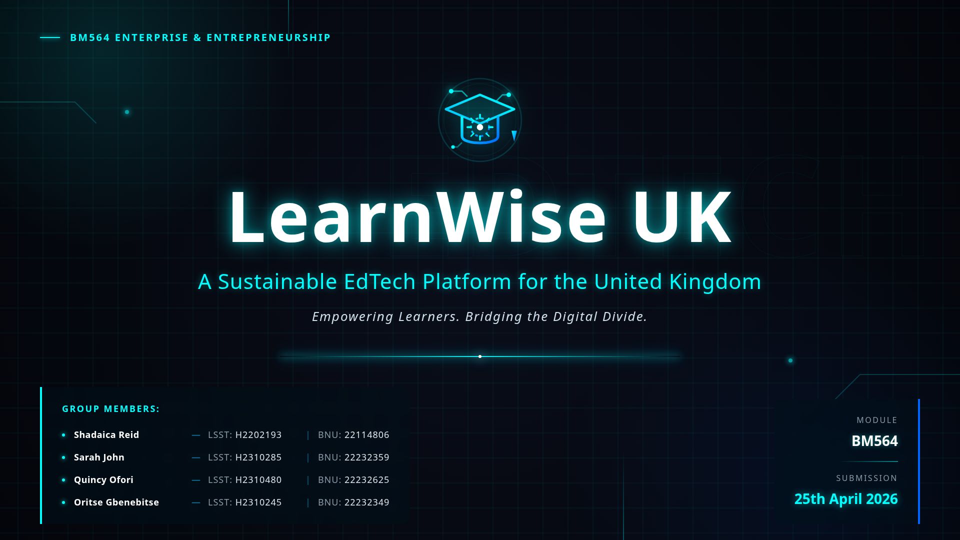 LearnWise UK EdTech Business Plan | AI-Powered Learning
