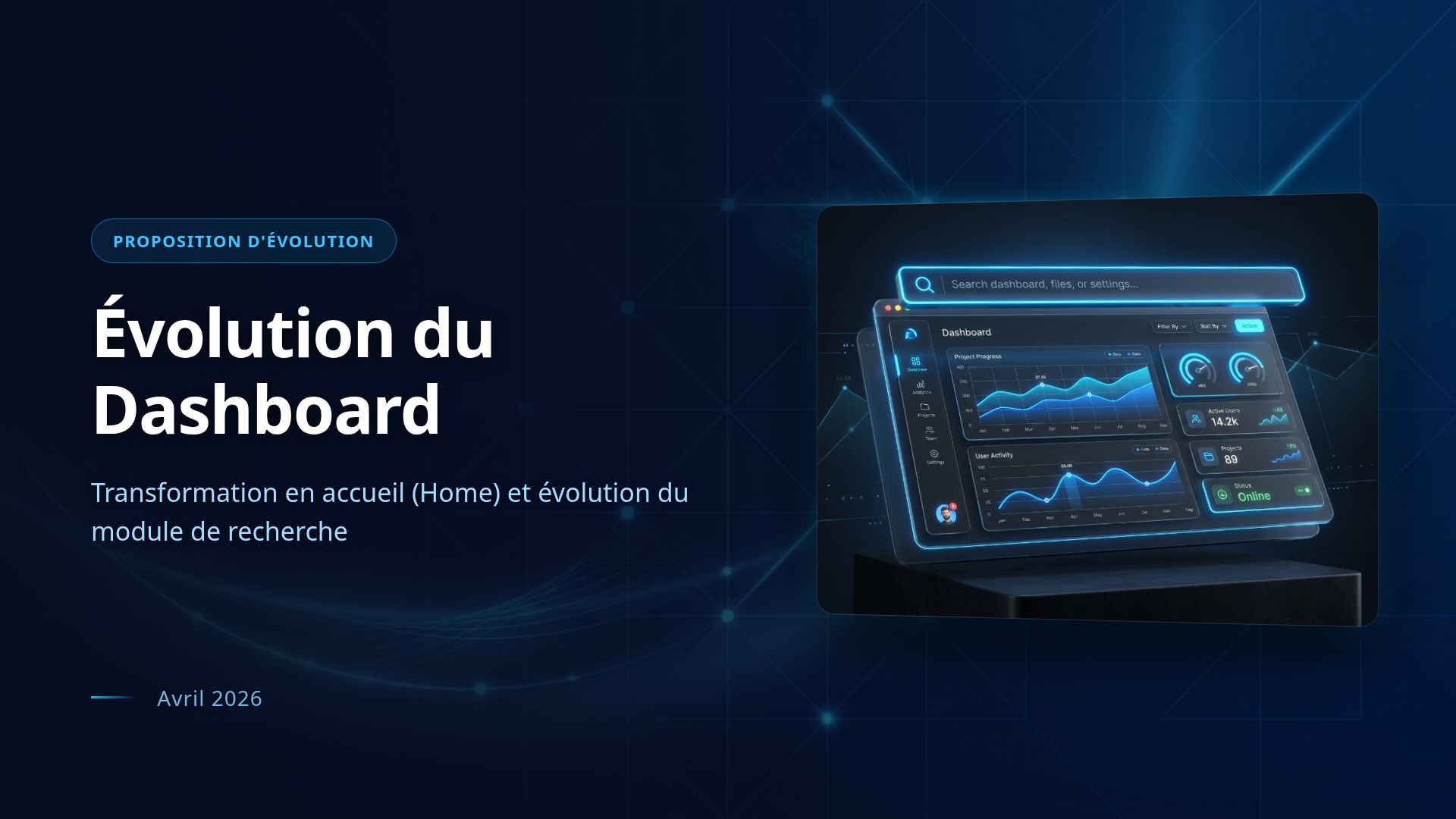 Évolution UI : Du Dashboard à l'Accueil (Home) - Bobr.ai