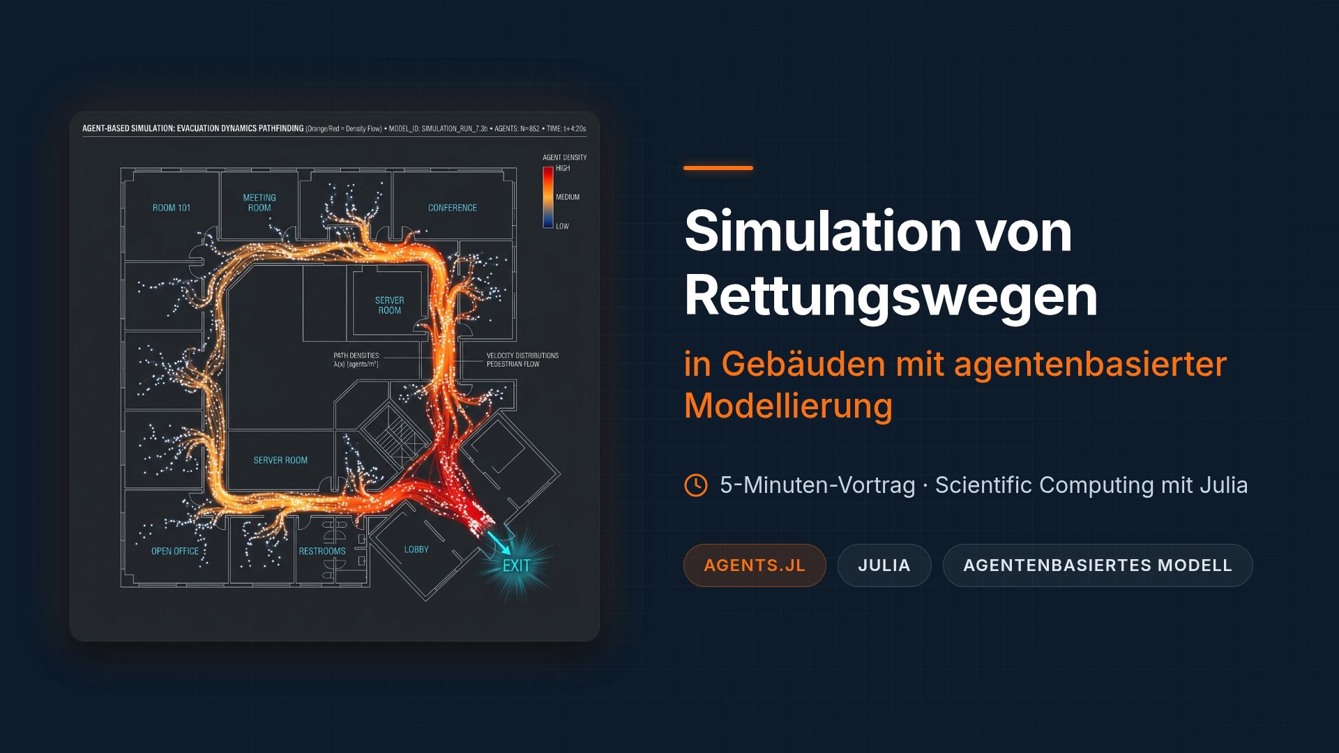 Rettungsweg-Simulation mit Julia & Agents.jl