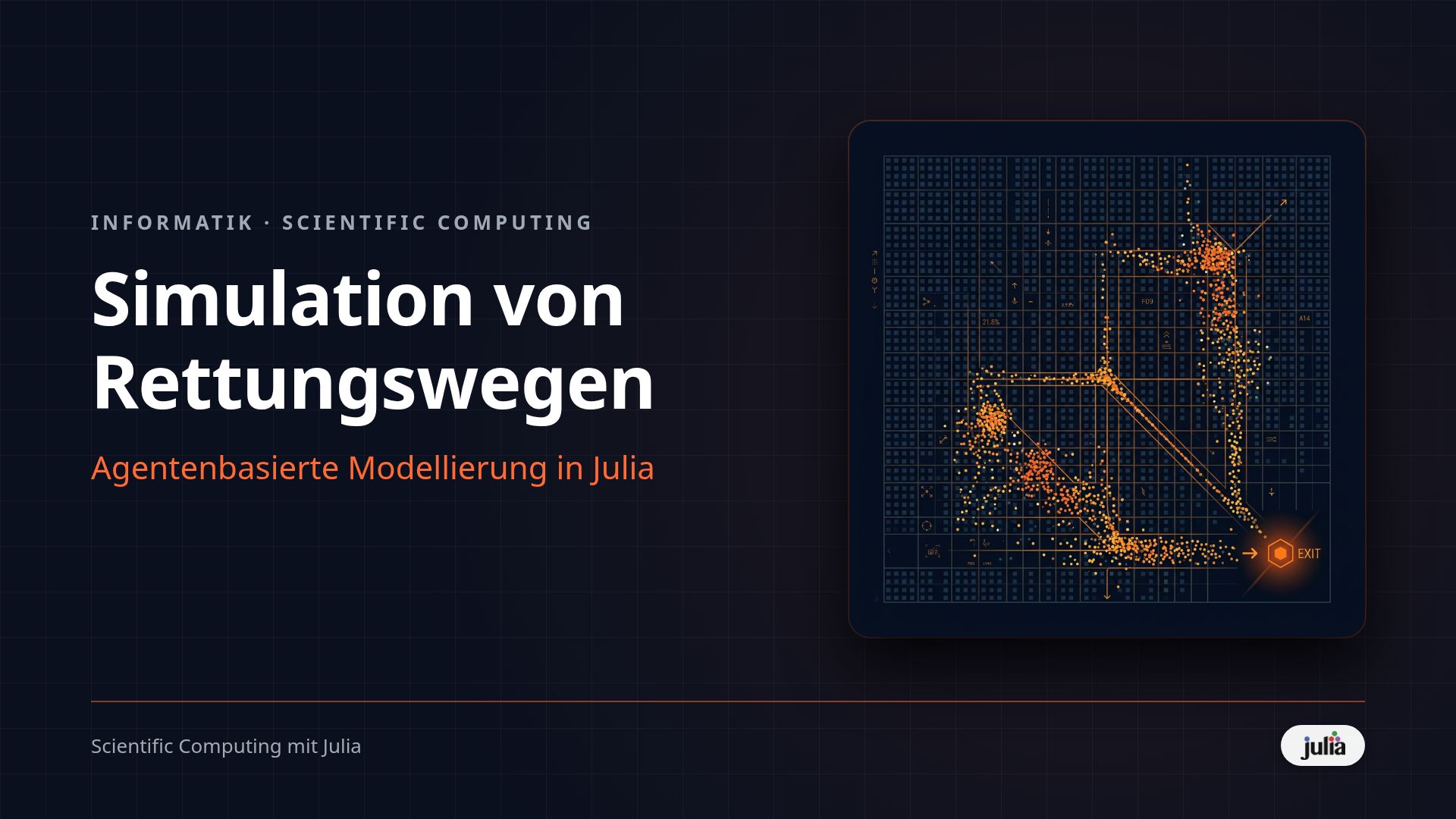 Simulation von Rettungswegen mit Julia | ABM Modellierung