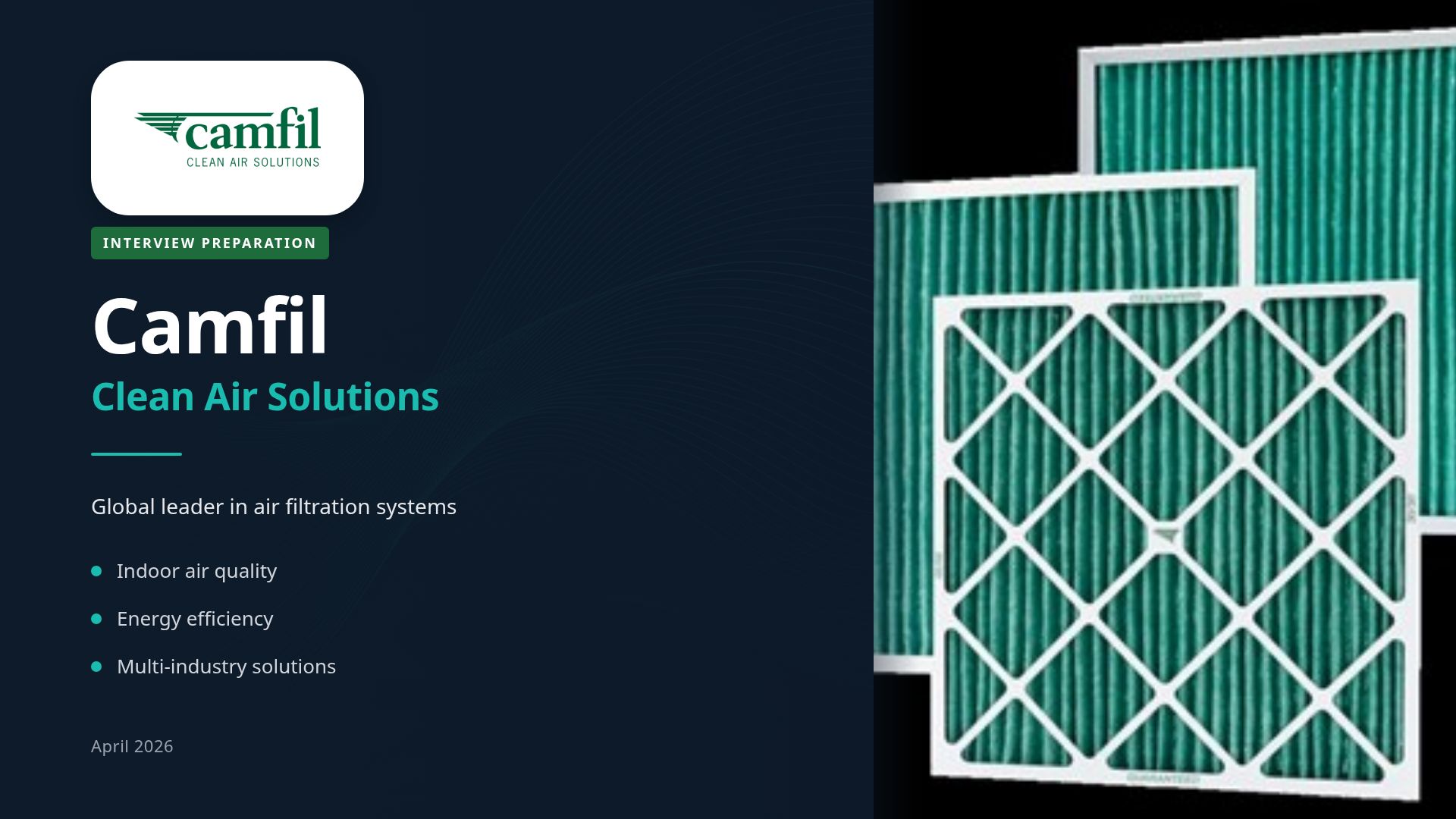 Camfil Interview Guide: Air Filtration & HVAC Engineering