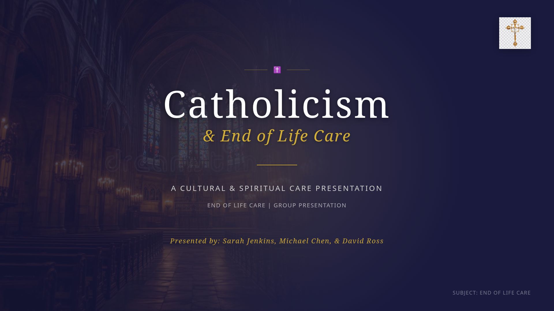 Catholicism and End of Life Care: Spiritual Care Guide