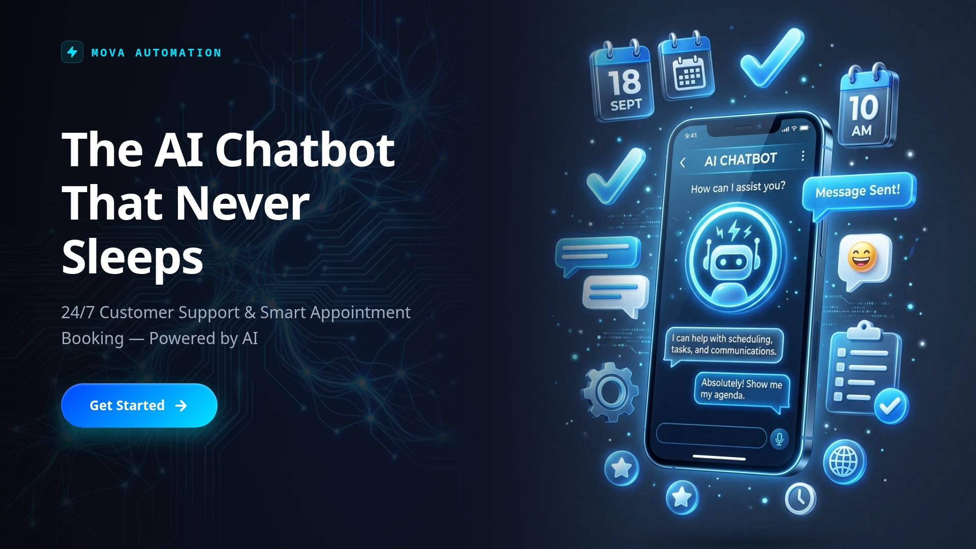 AI-Powered Customer Support & Smart Booking | Mova Automation