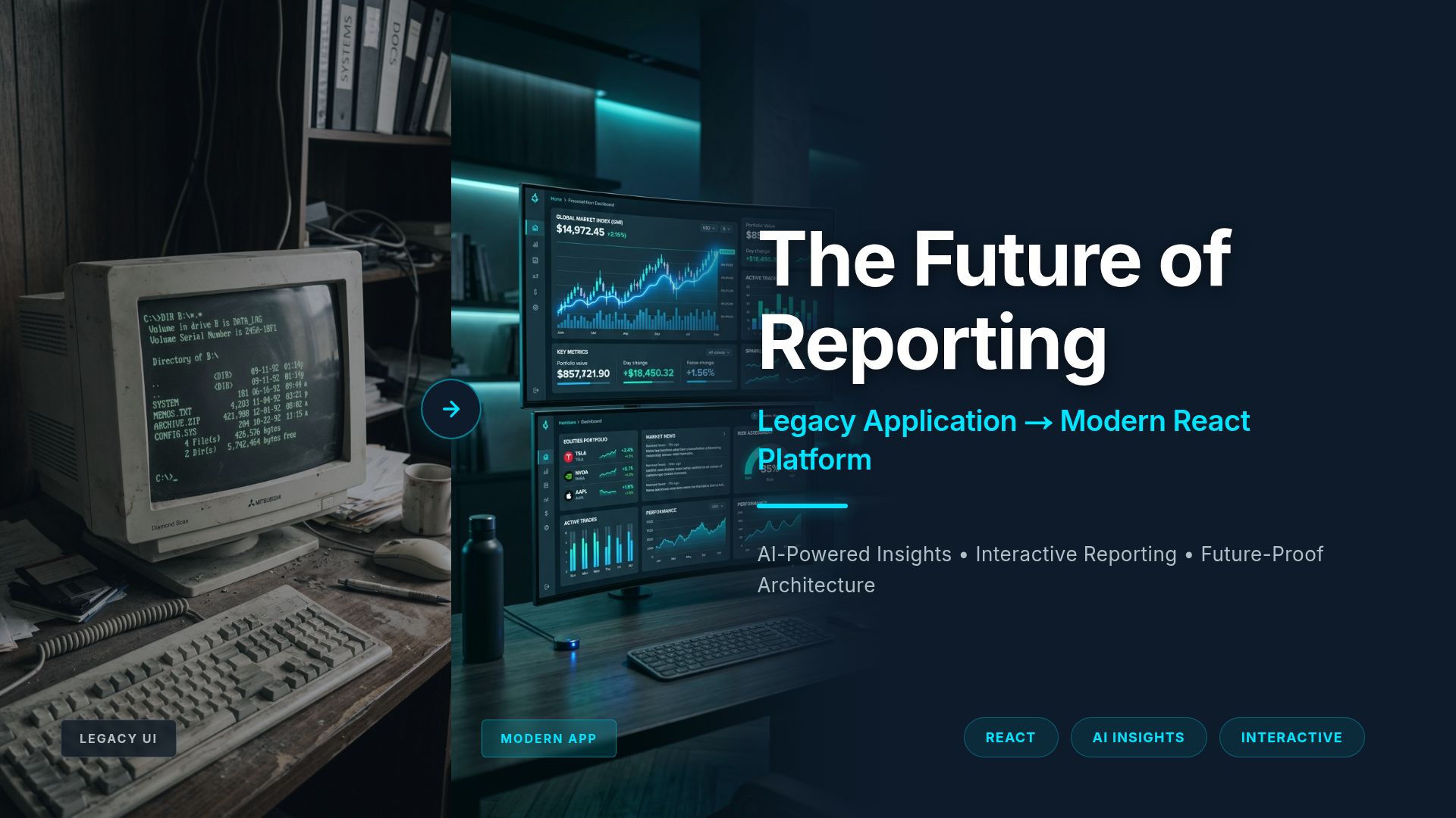Modernizing Reporting Platforms with React and AI