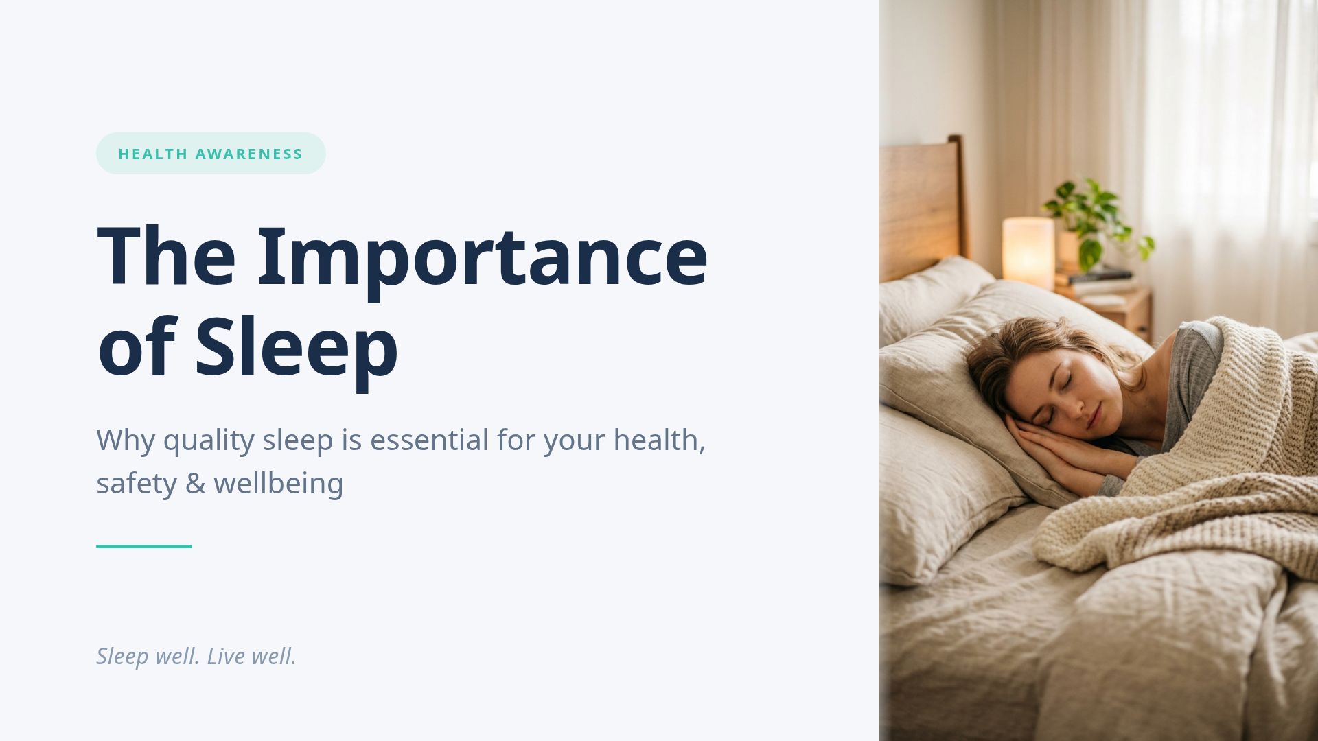 The Importance of Sleep: Health, Safety & Wellbeing Guide