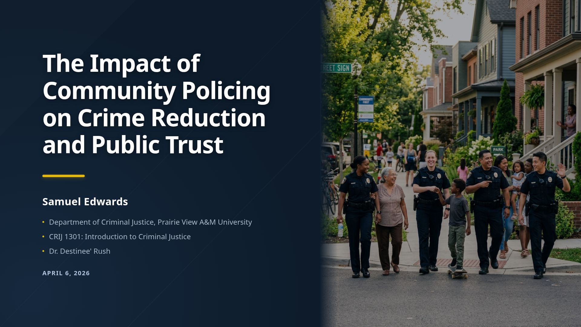 Impact of Community Policing on Crime and Public Trust