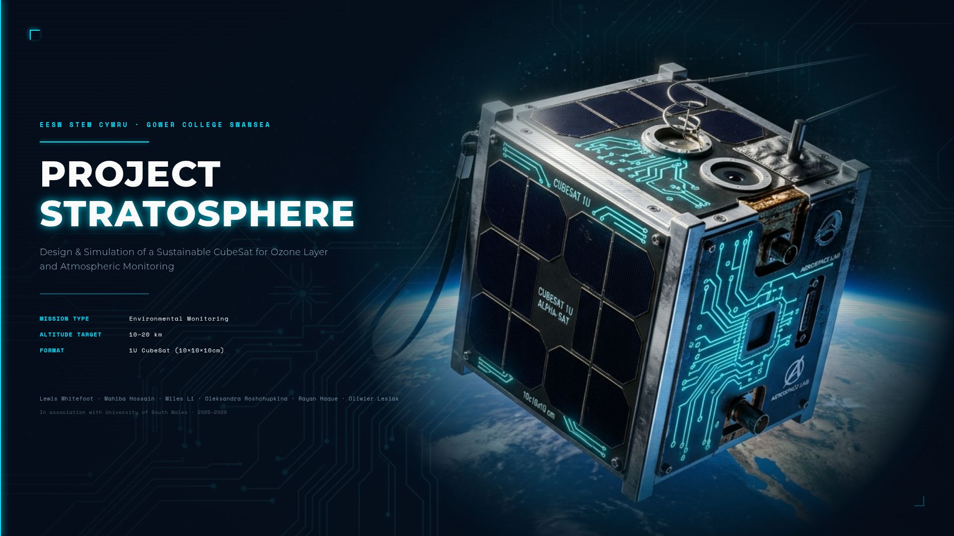 Project Stratosphere: Sustainable CubeSat Design & Simulation
