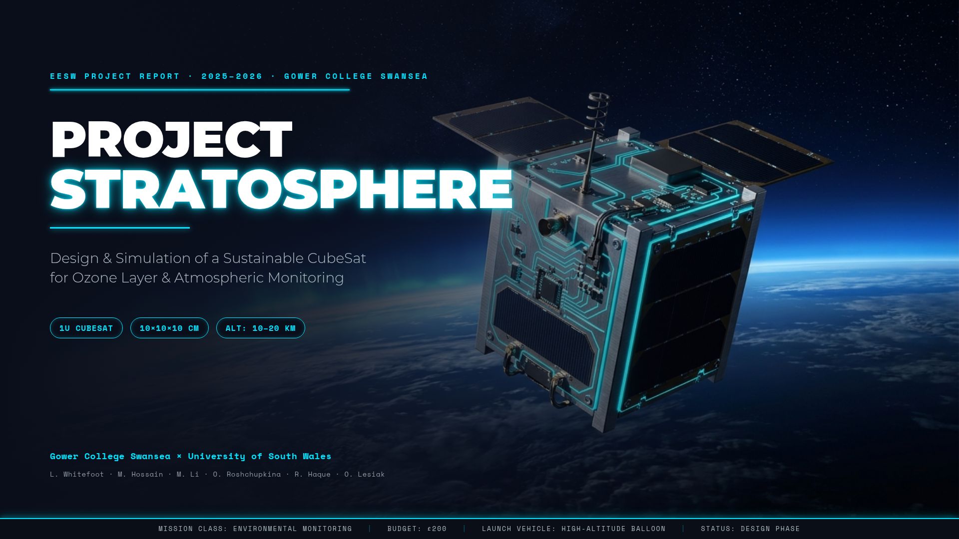 Project Stratosphere: Sustainable 1U CubeSat Design