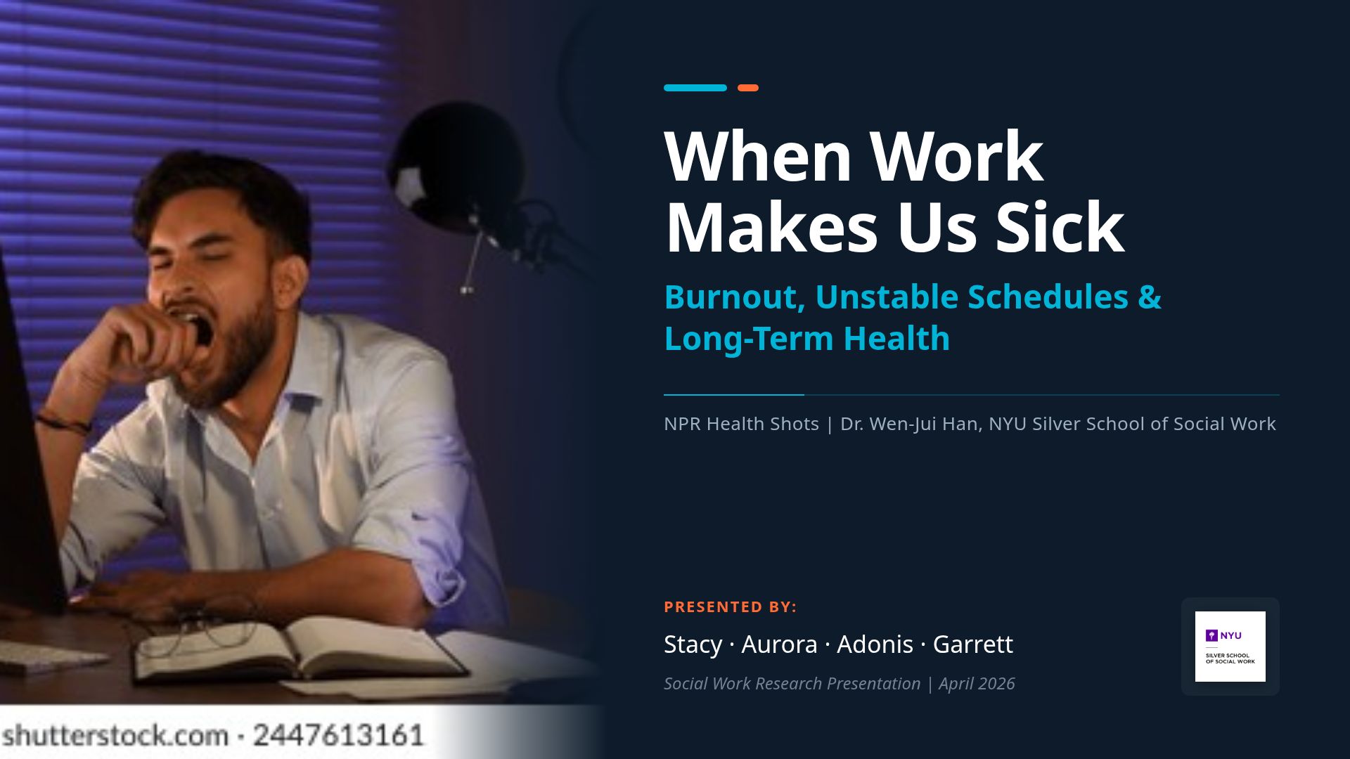 Impact of Unstable Work Schedules on Long-Term Health