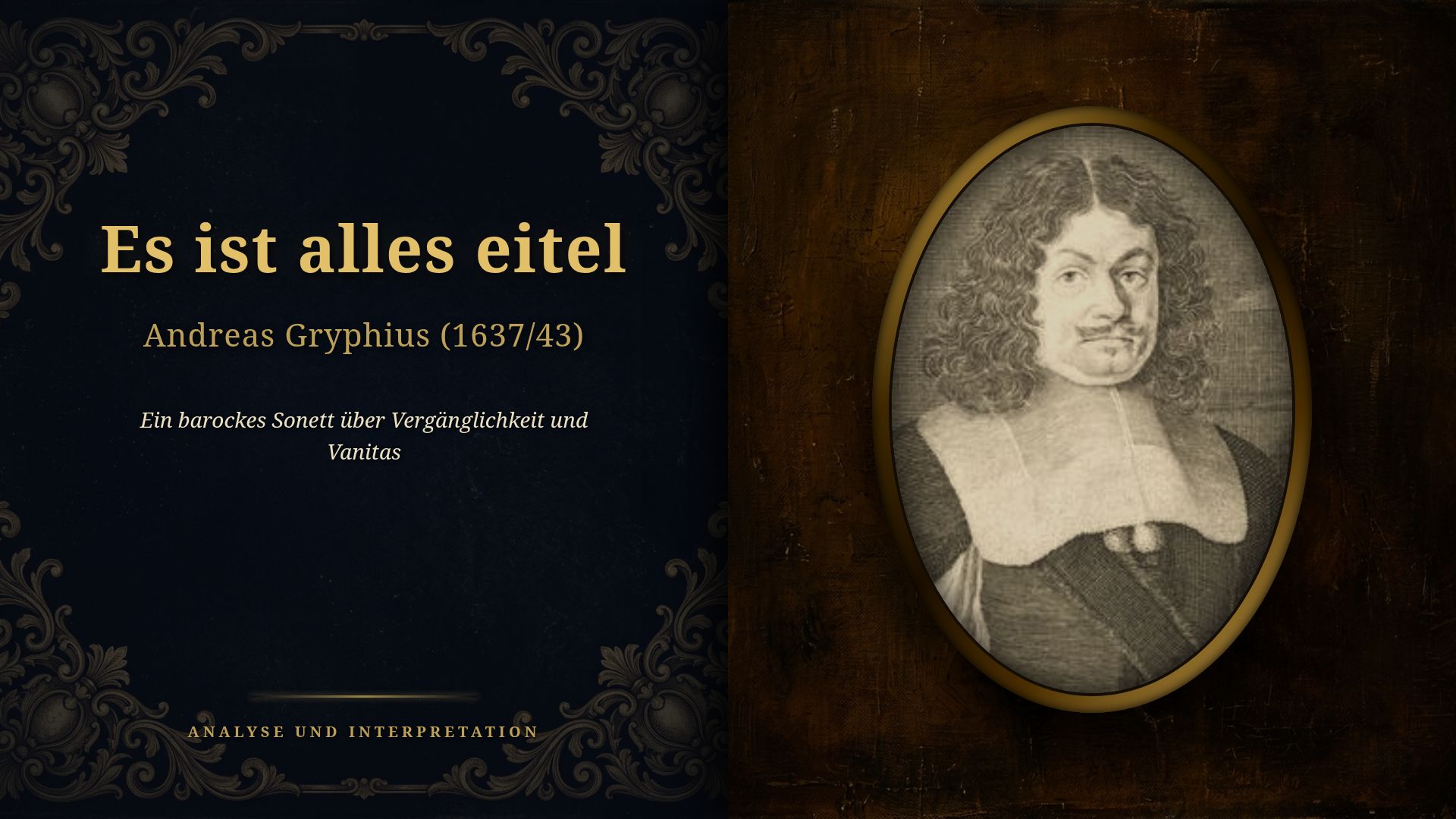 Analyse: Es ist alles eitel von Andreas Gryphius (Barock)