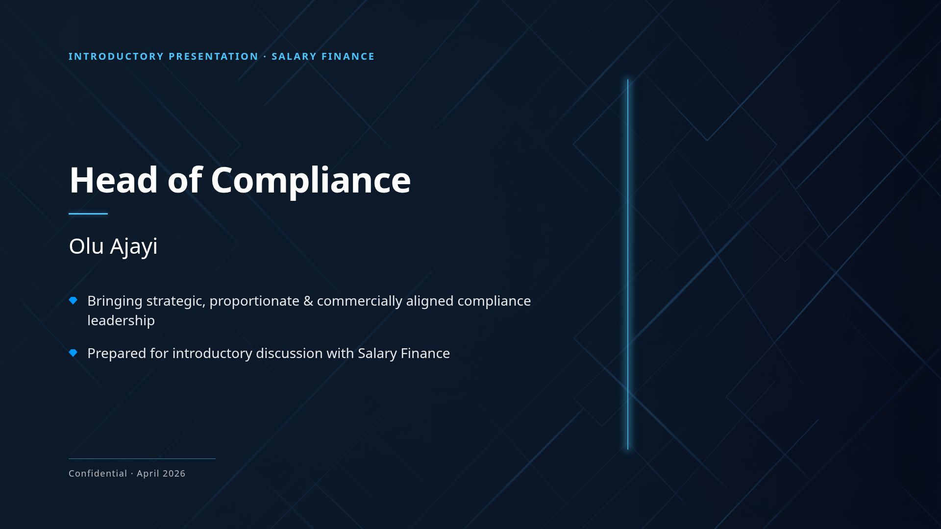 Strategic Compliance Leadership in Fintech & Lending