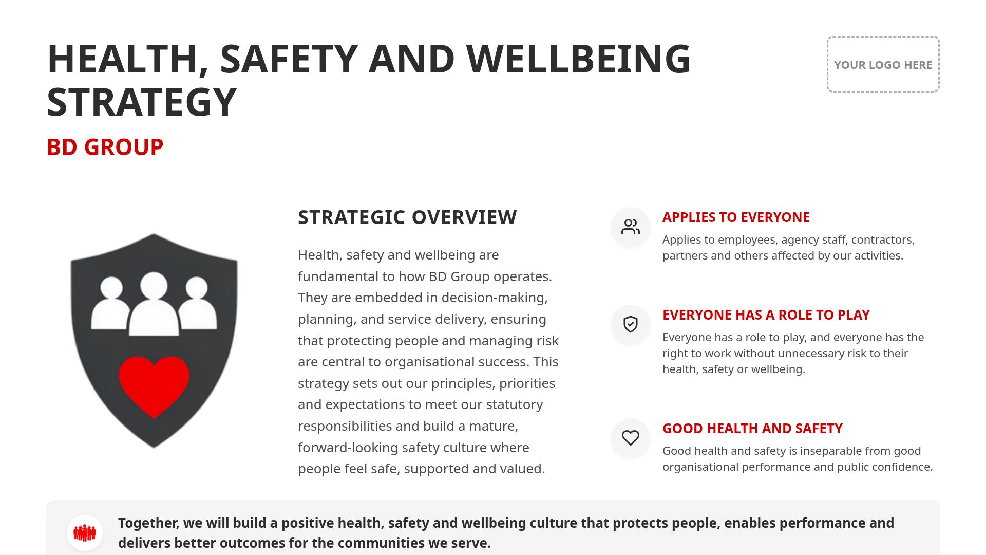BD Group Health, Safety & Wellbeing Strategic Overview