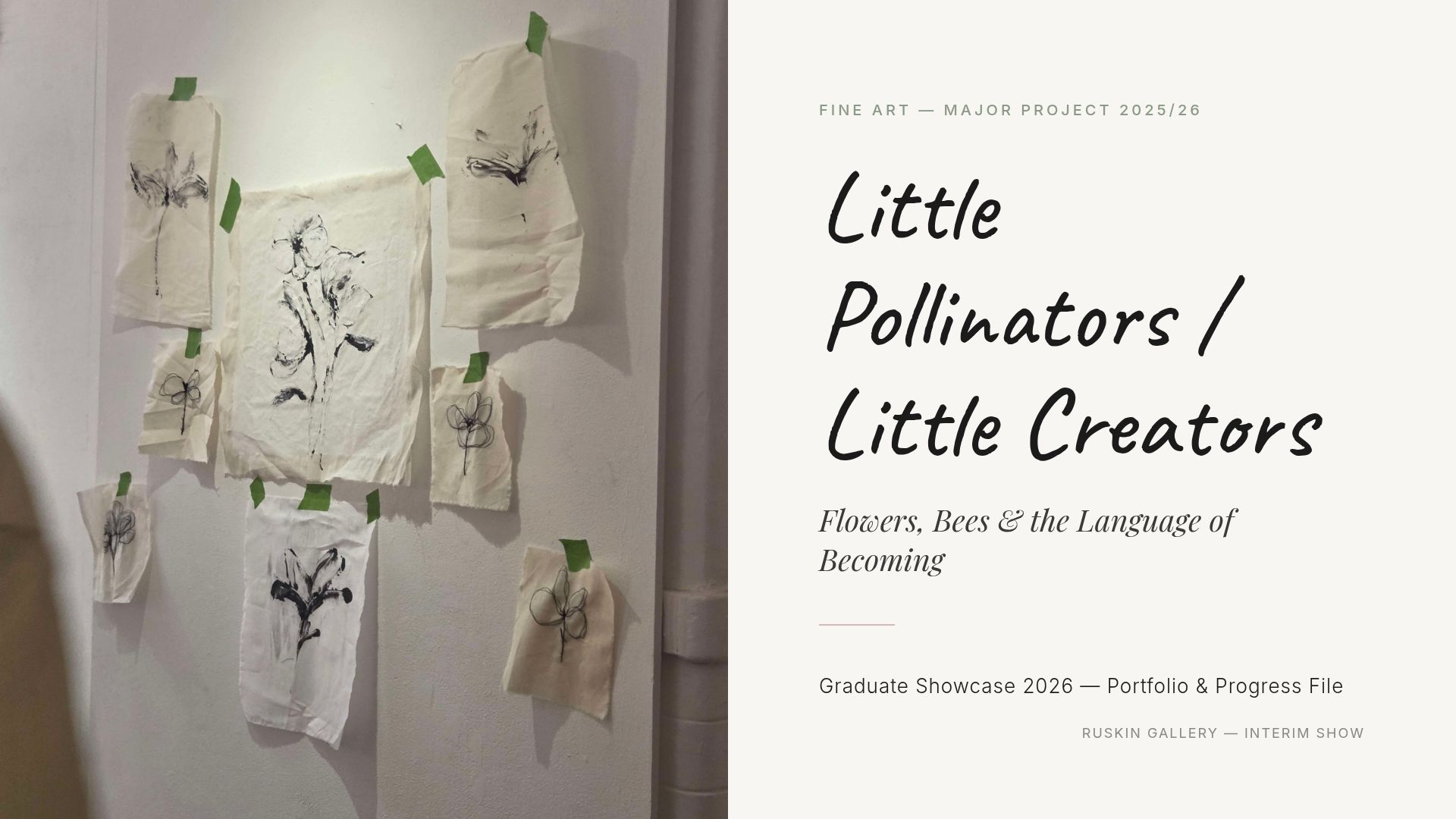 Little Pollinators: Fine Art Major Project & Portfolio