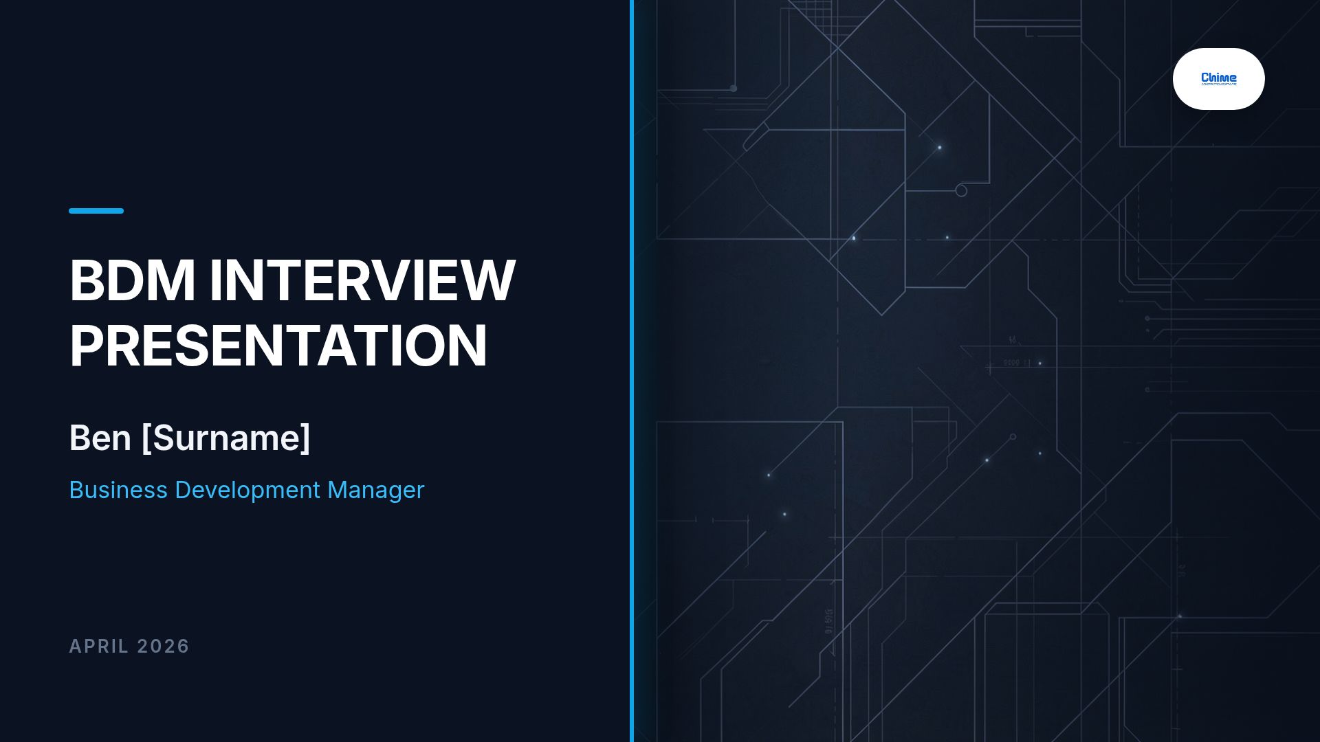 Business Development Manager Interview Presentation