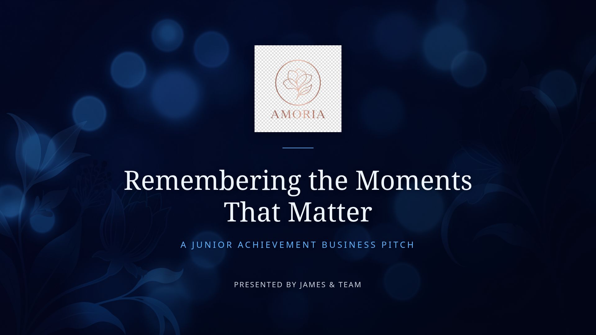 Amoria: NFC-Enabled Floral Keepsakes Business Pitch