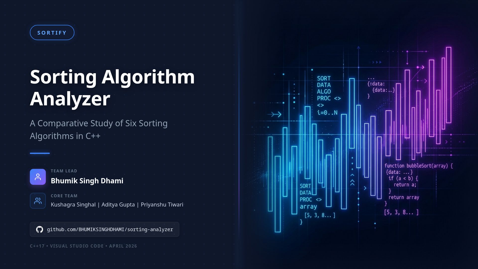 SORTIFY: C++ Sorting Algorithm Performance Analysis