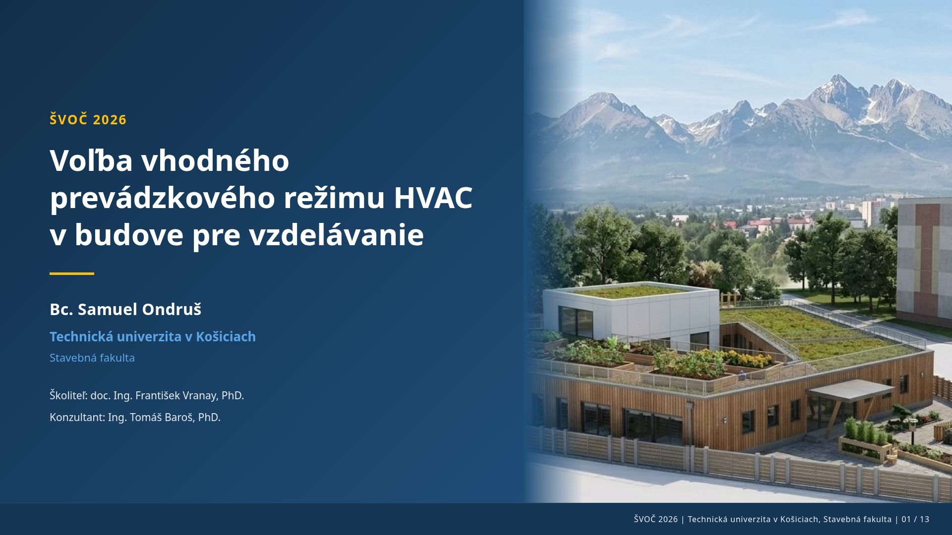 Optimalizácia HVAC režimov v školských budovách | ŠVOČ
