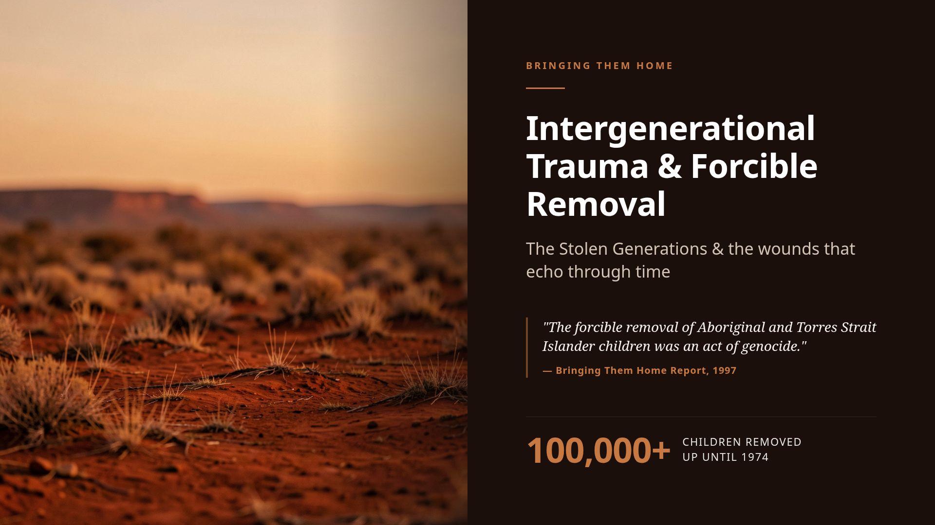 Stolen Generations & Intergenerational Trauma Analysis