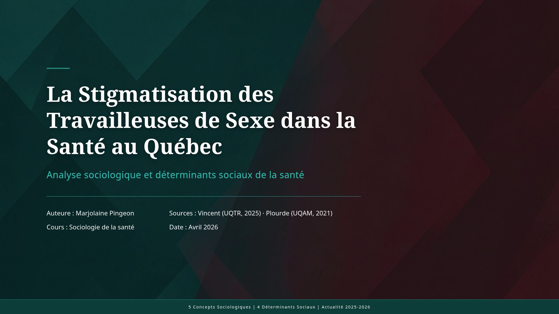 Stigmatisation des Travailleuses de Sexe au Québec : Analyse