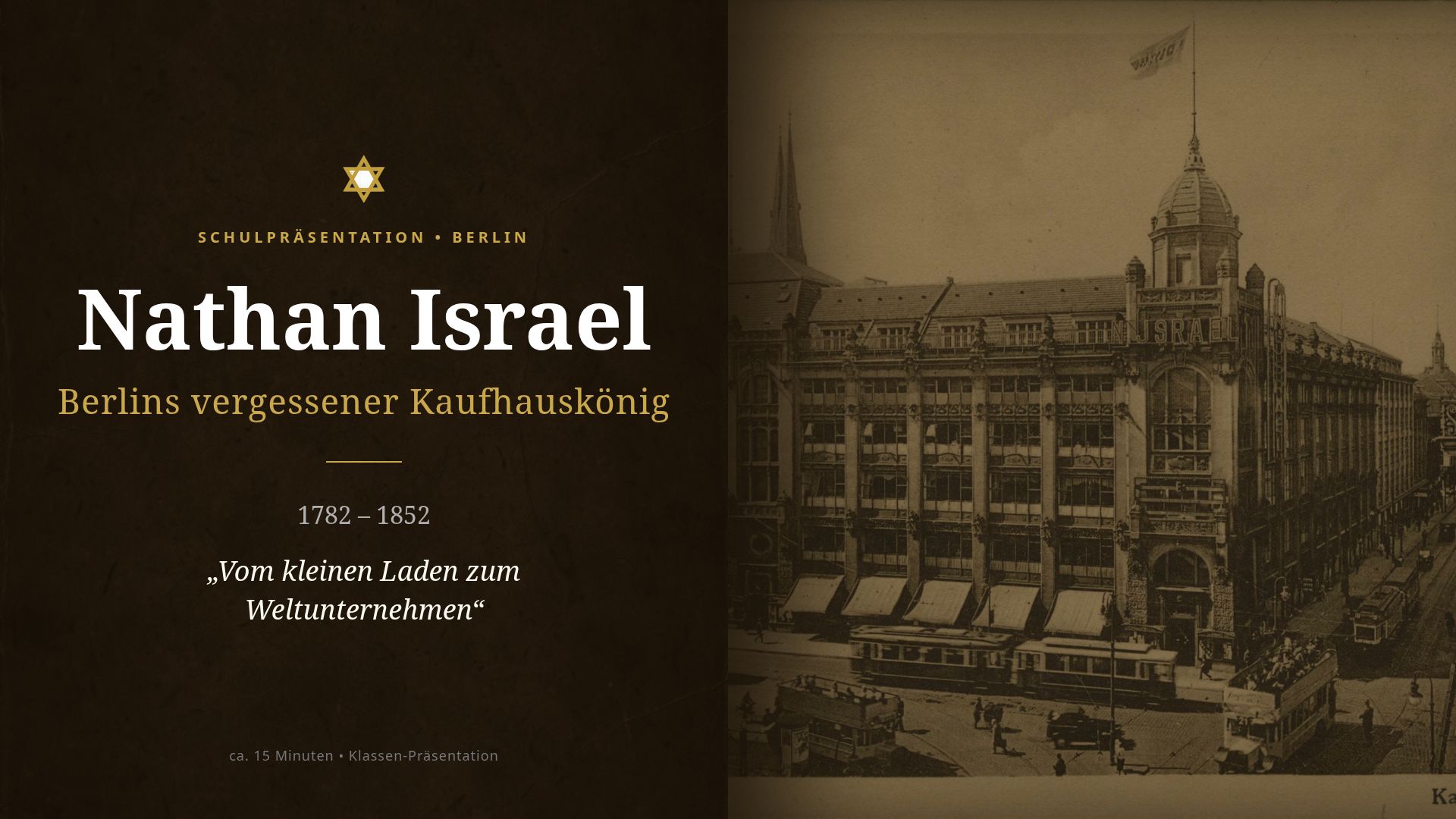 Nathan Israel: Berlins vergessener Kaufhauskönig
