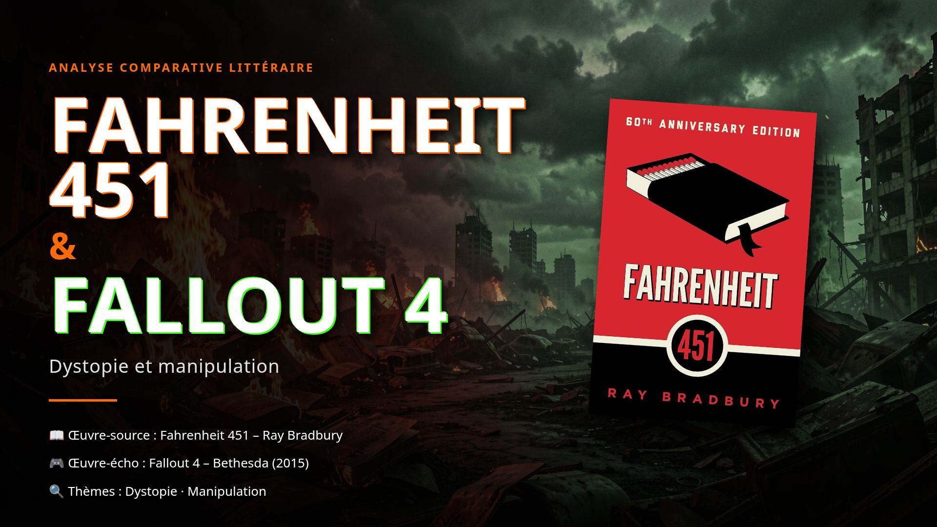 Fahrenheit 451 vs Fallout 4 : Dystopie et Manipulation
