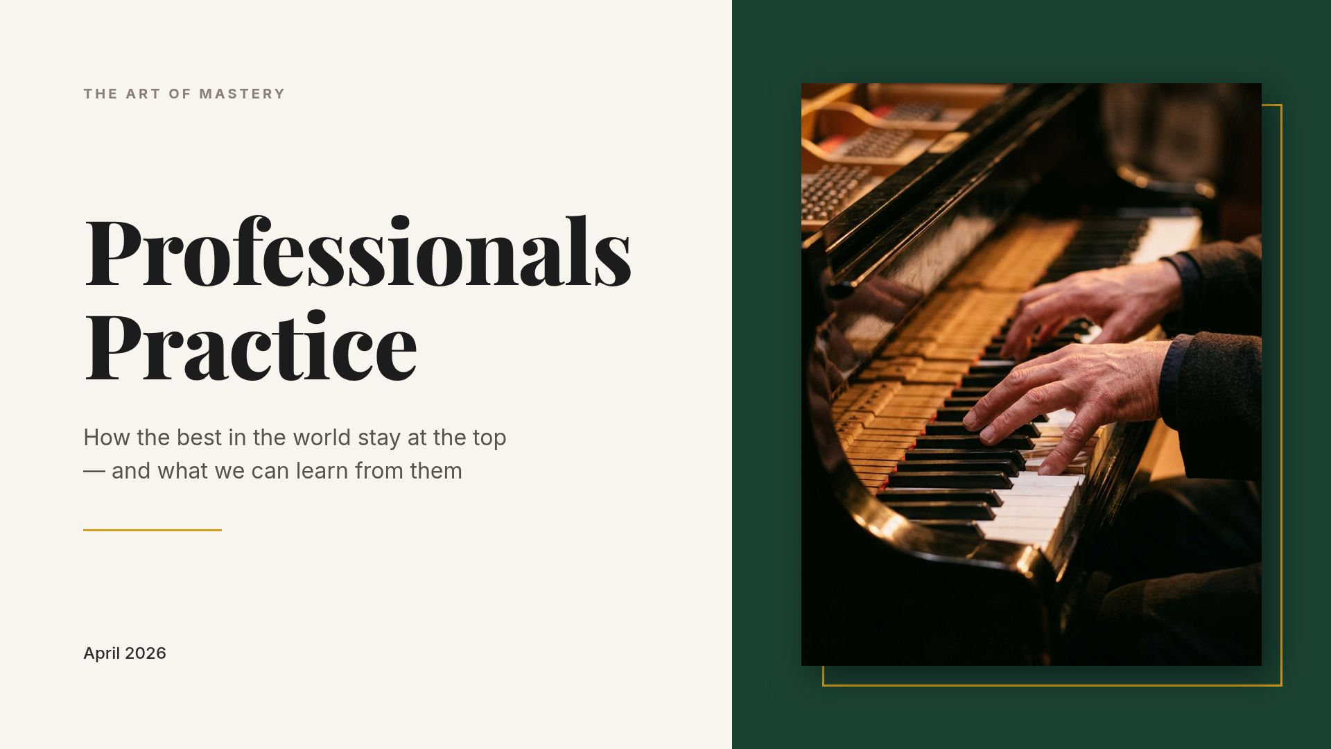 The Art of Mastery: Guide to Deliberate Practice
