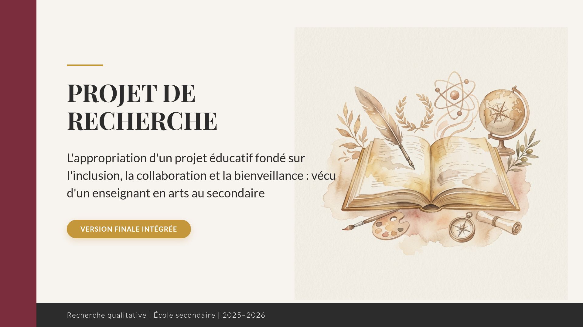 L'appropriation d'un projet éducatif inclusif au secondaire