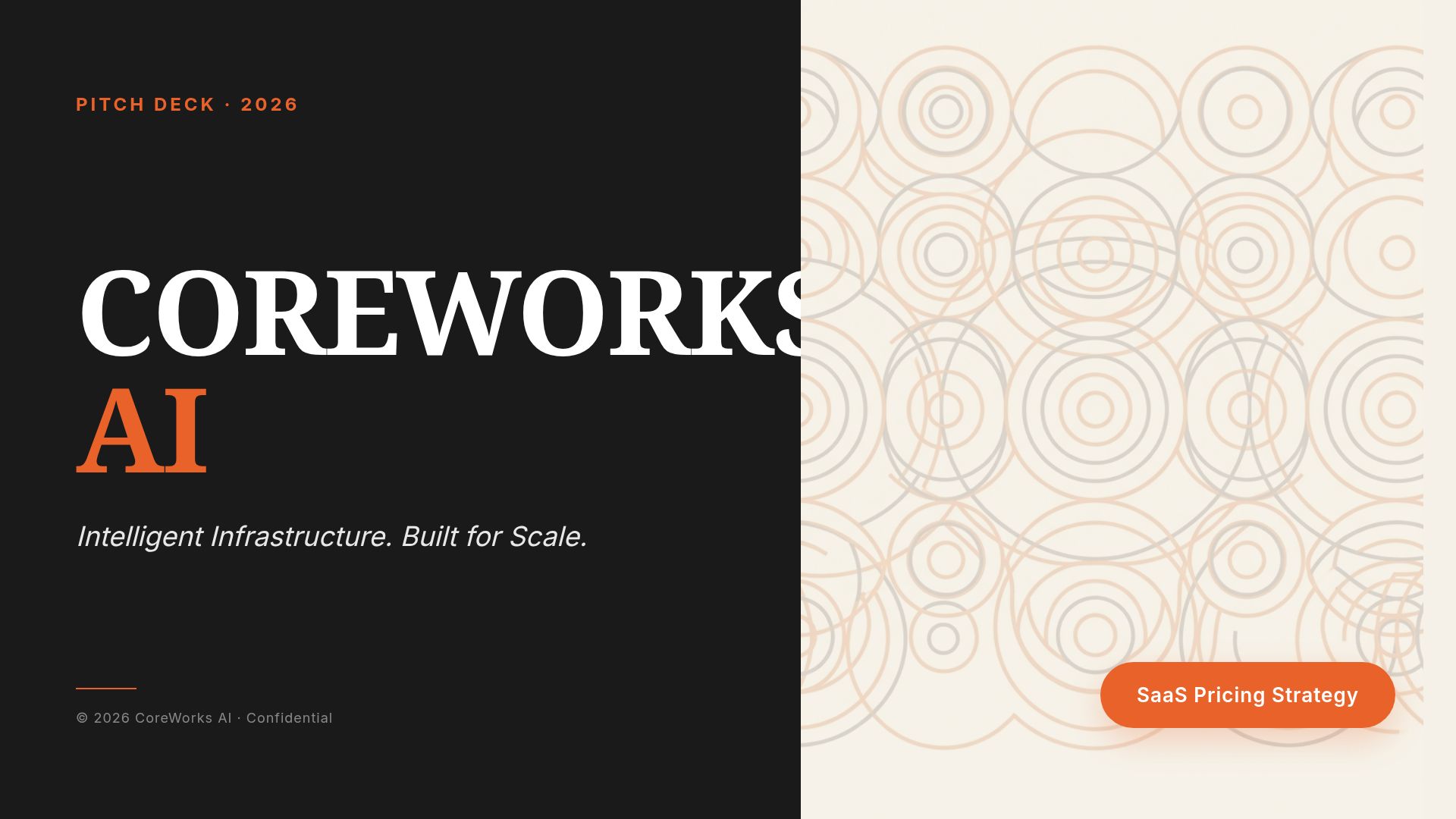 CoreWorks AI Pitch Deck: Intelligent Infrastructure Strategy