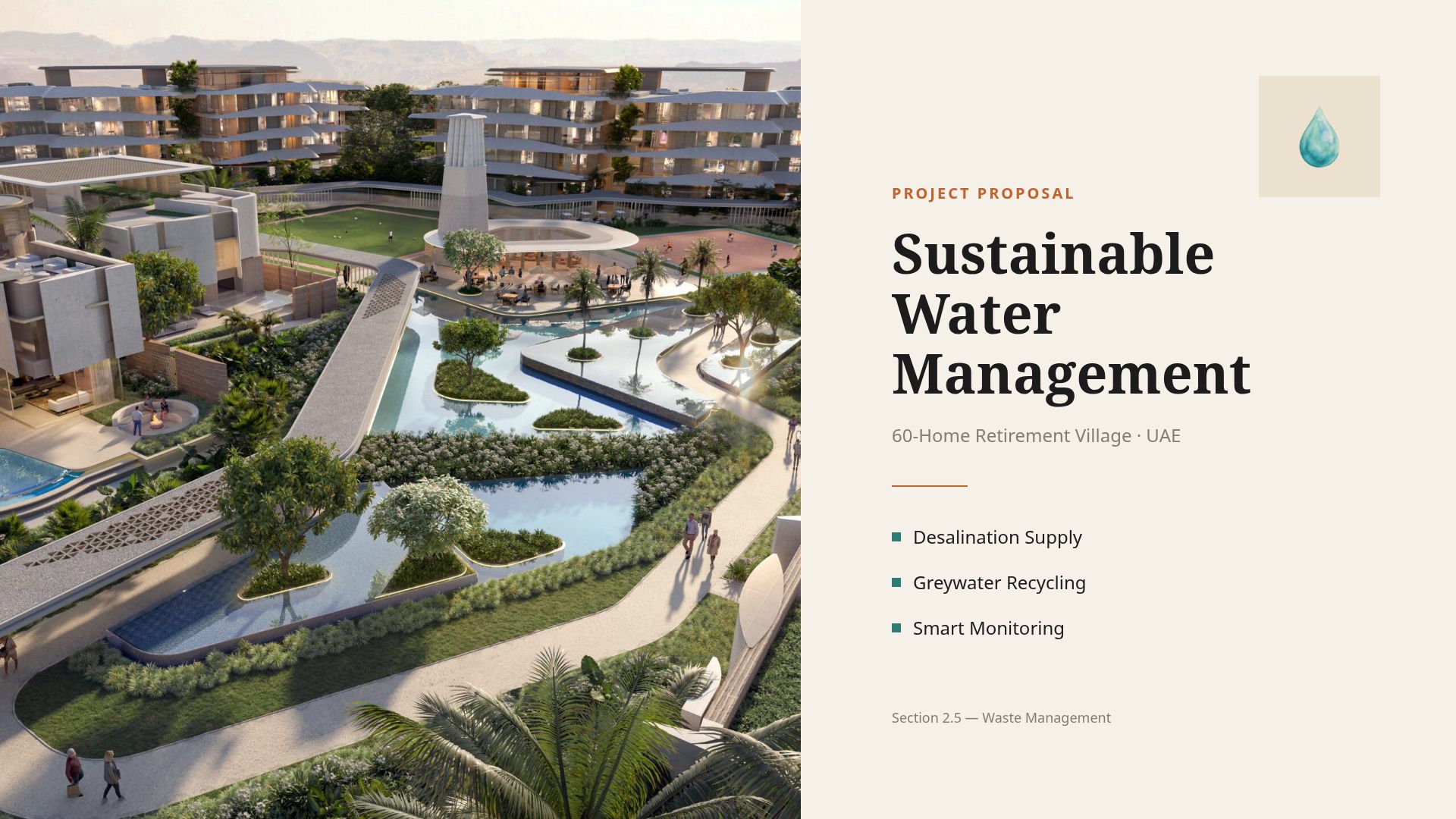 Sustainable Water Management for UAE Retirement Villages