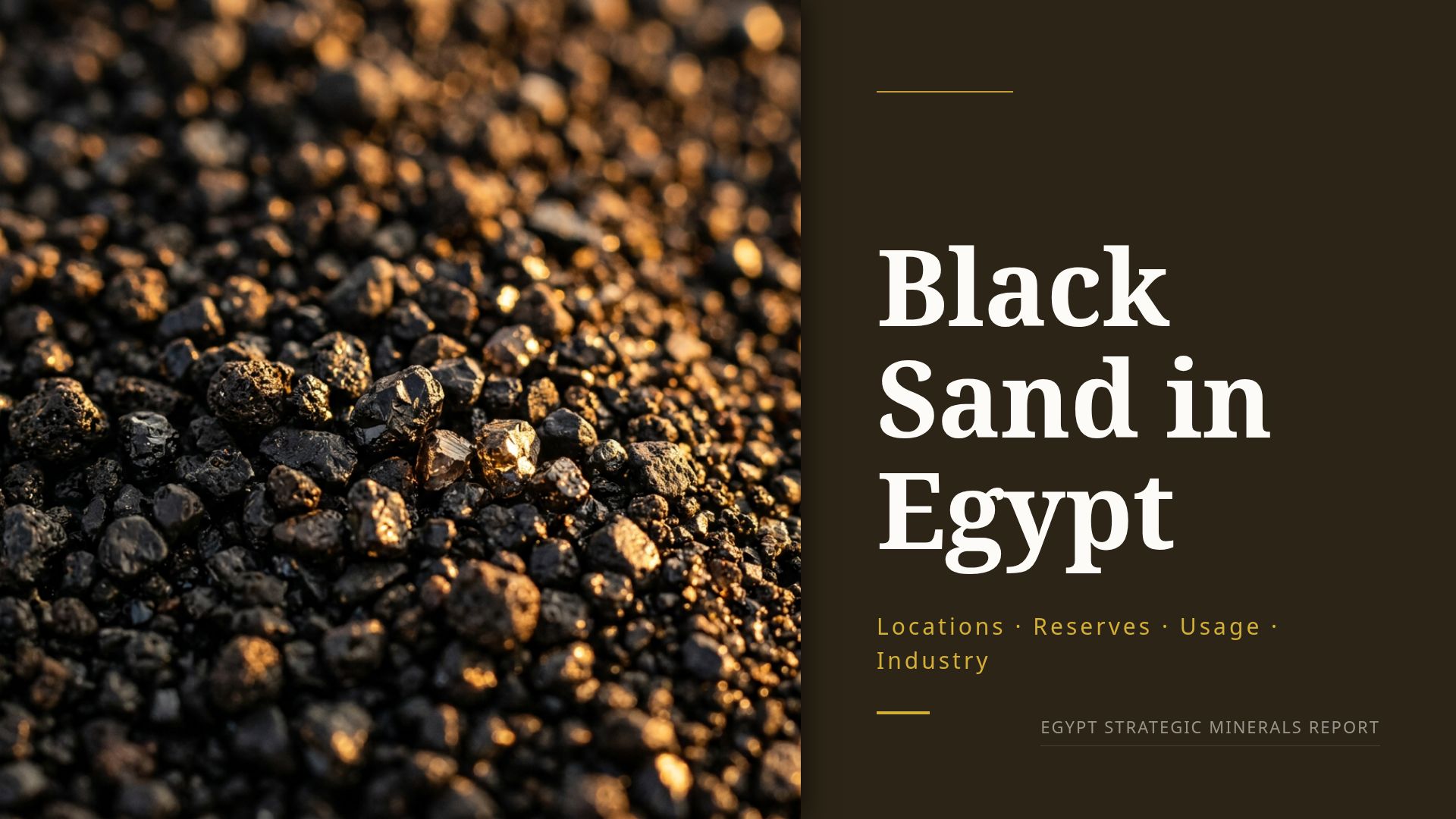 Egypt's Black Sand: Strategic Mineral Reserves & Industry
